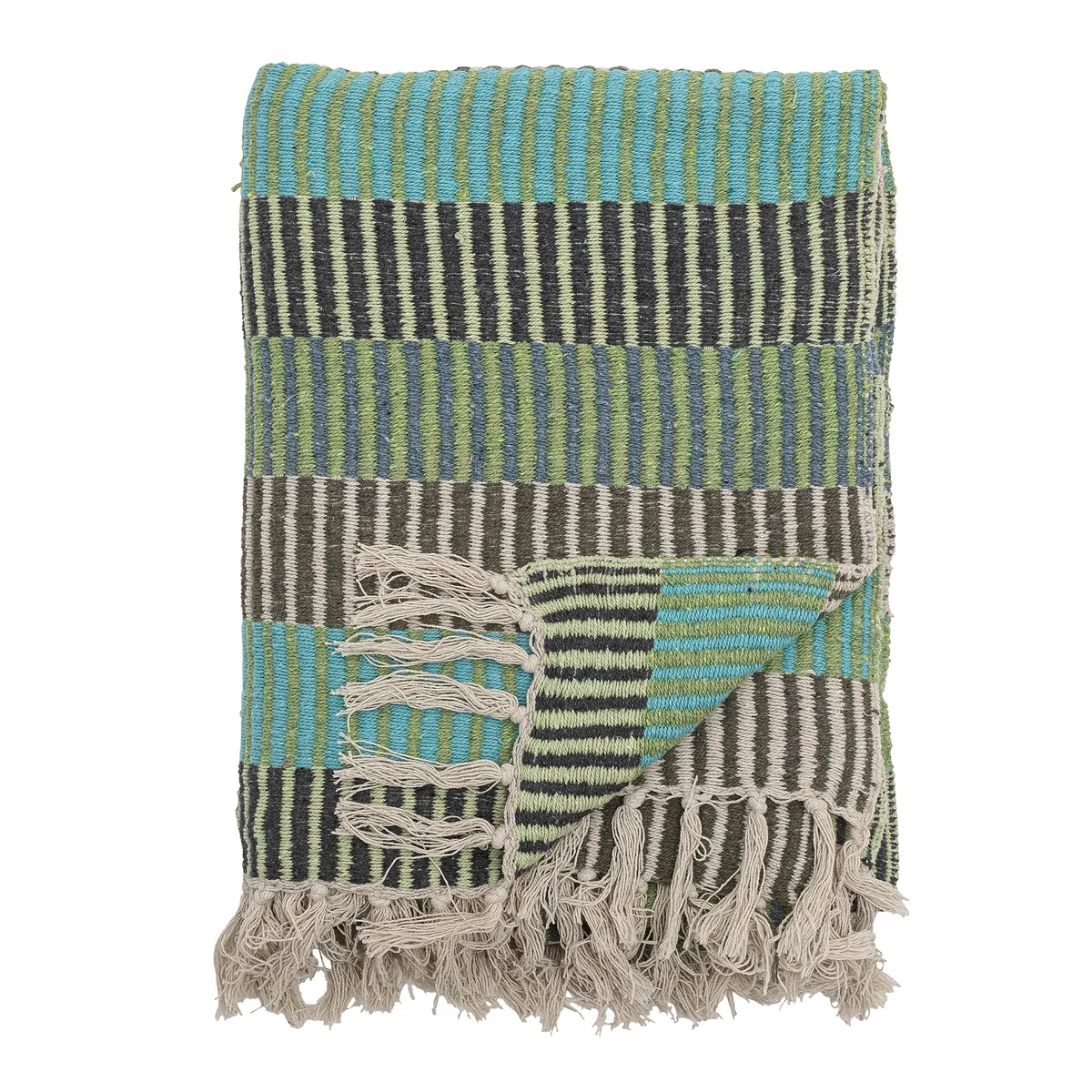 Bloomingville - Isnel Couverture 130 x 160 cm, bleu Bloomingville - Isnel Couverture 130 x 160 cm, bleu