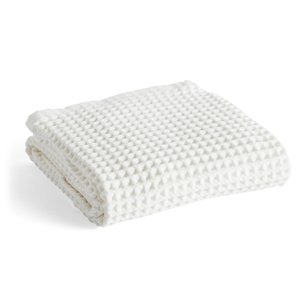 hay - waffle serviette de bain, 70 x 140 cm, blanc
