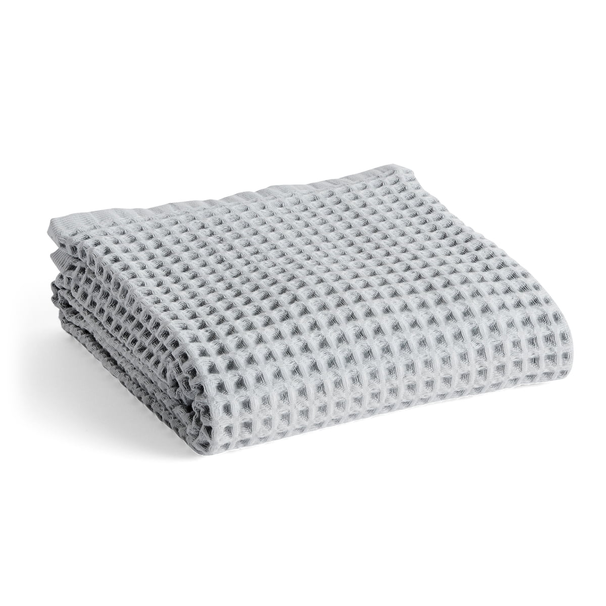 hay - waffle serviette de bain, 70 x 140 cm, gris