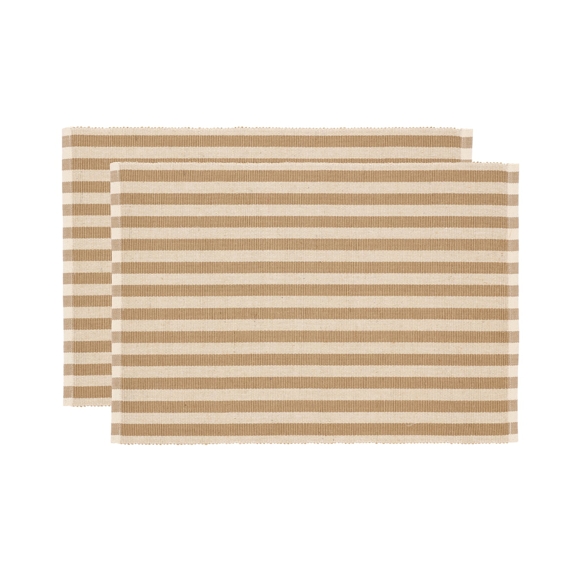 södahl - statement stripe set de table, 33 x 48 cm, beige (set de 2)