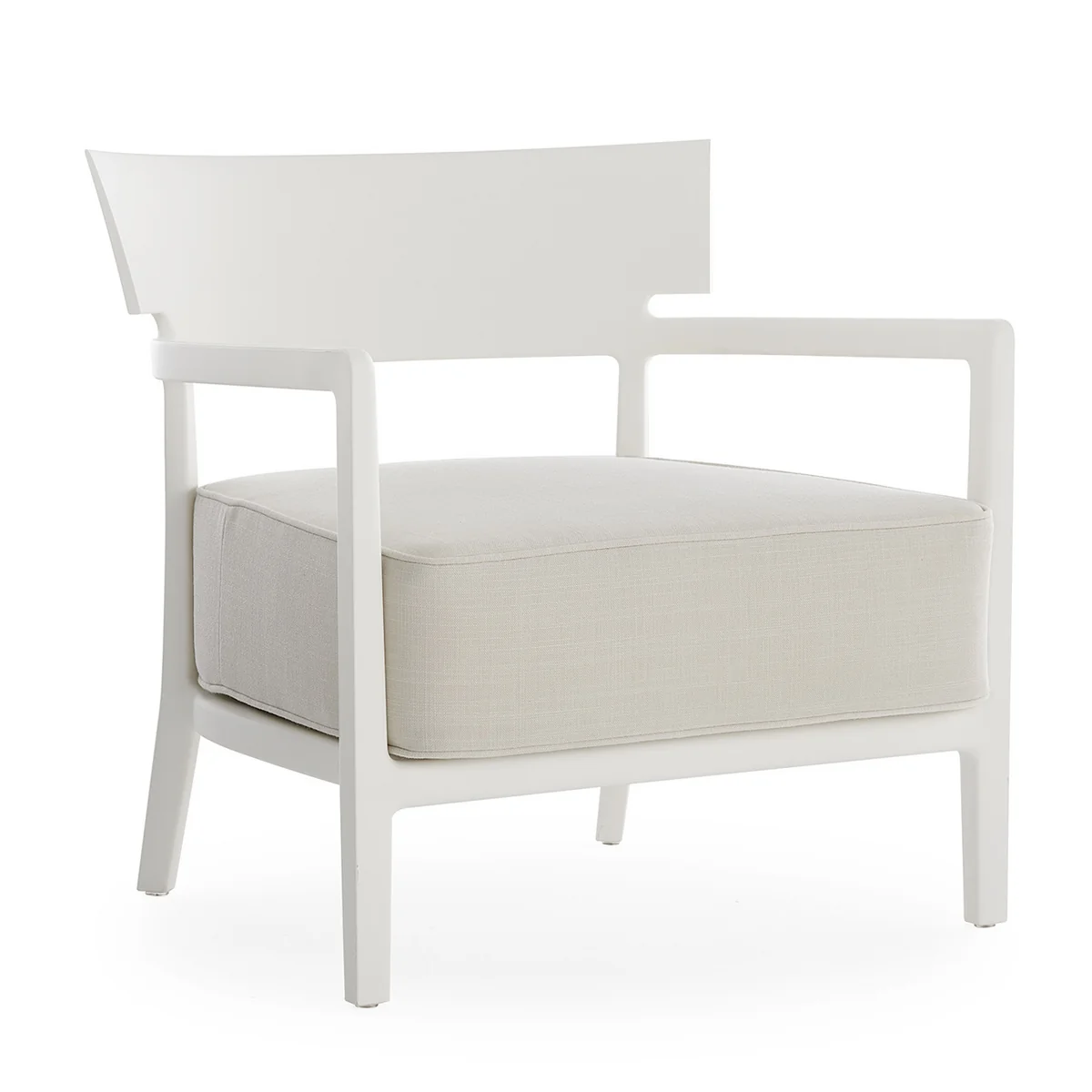 Kartell - Cara Outdoor Fauteuil, structure blanc mat / housse blanc Kartell - Cara Outdoor Fauteuil, structure blanc mat / housse blanc
