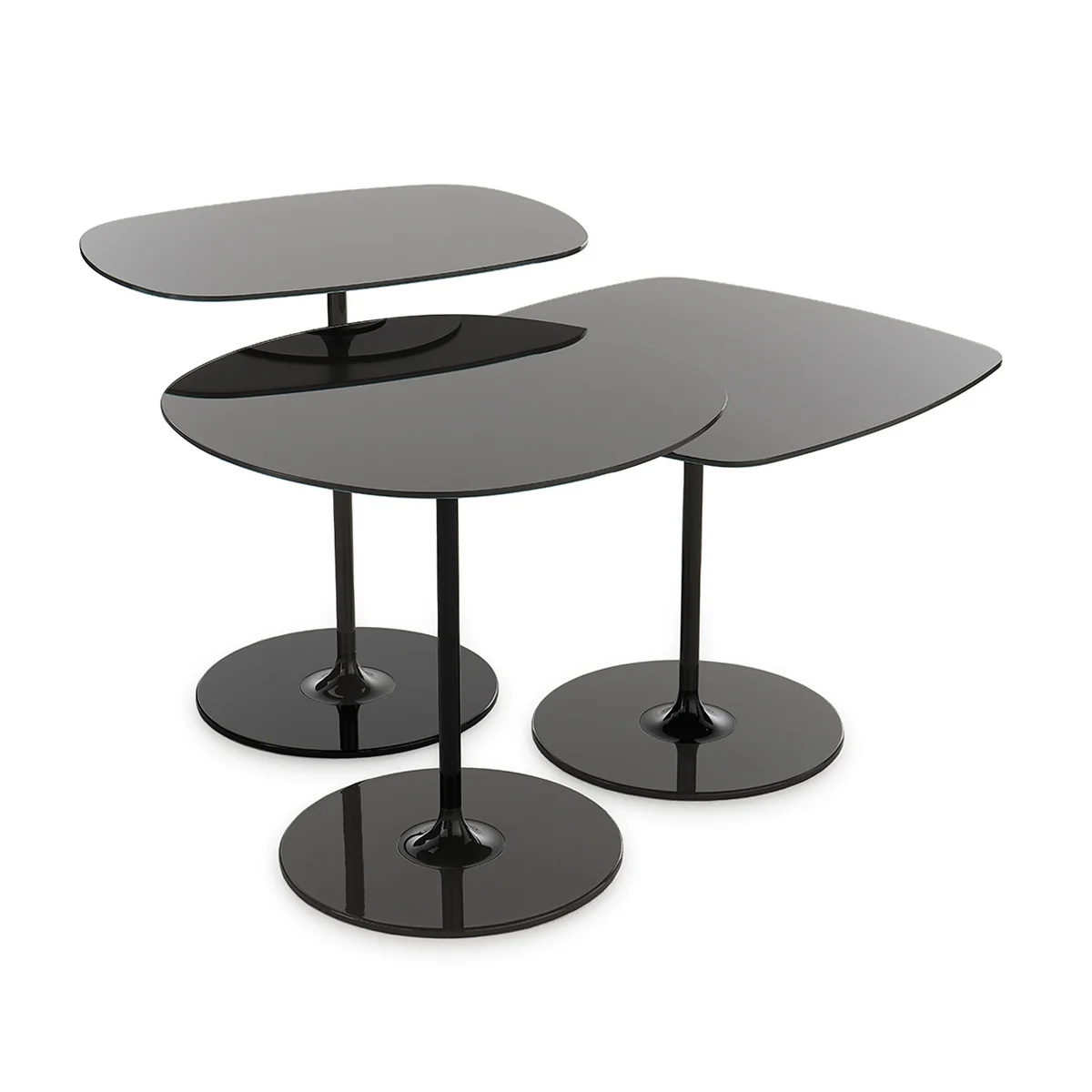 Kartell - Thierry Table d'appoint Trio, noir (set de 3) Kartell - Thierry Table d'appoint Trio, noir (set de 3)