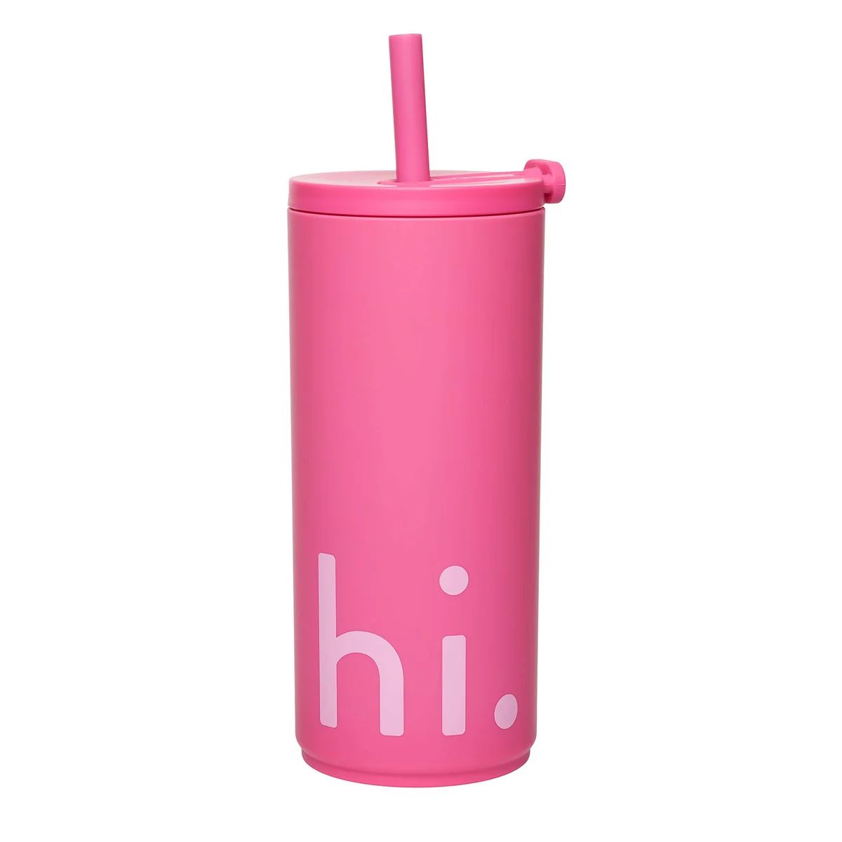 Design Letters - Hi Travel Gobelet à paille, 0.5 l, cherry pink Design Letters - Hi Travel Gobelet à paille, 0.5 l, cherry pink