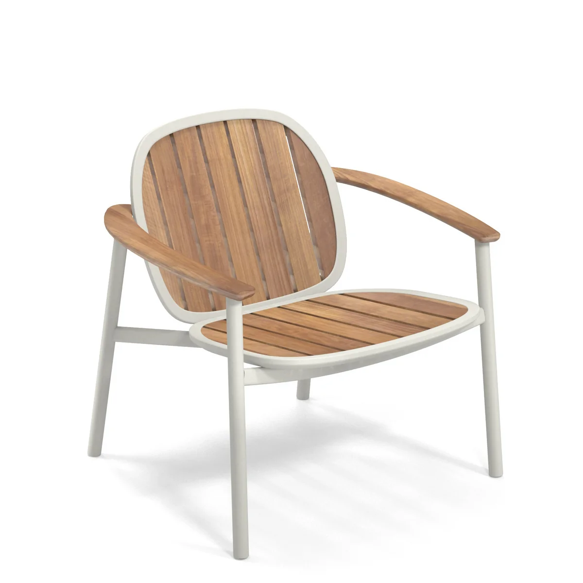 Emu - Twins Chaise longue de jardin, teck / blanc Emu - Twins Chaise longue de jardin, teck / blanc