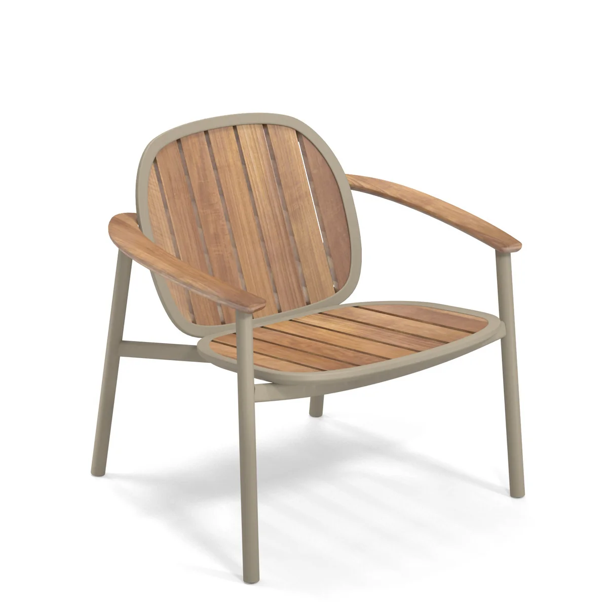 Emu - Twins Chaise longue de jardin, teck / taupe Emu - Twins Chaise longue de jardin, teck / taupe