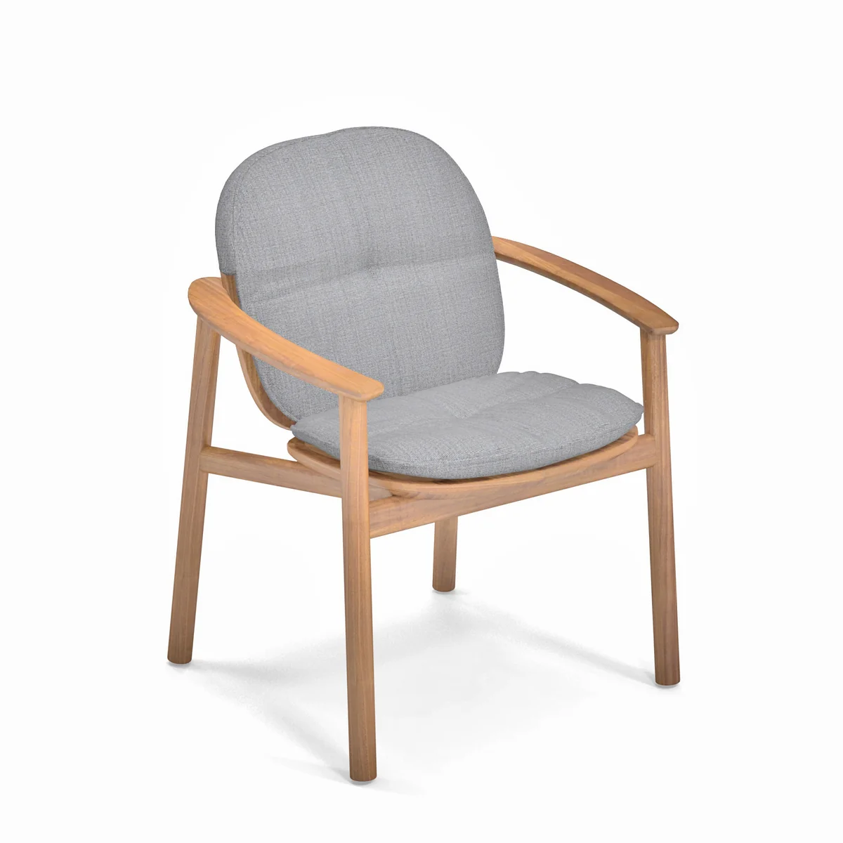 Emu - Twins Fauteuil de jardin avec coussin d'assise, teck / gris clair Emu - Twins Fauteuil de jardin avec coussin d'assise, teck / gris clair