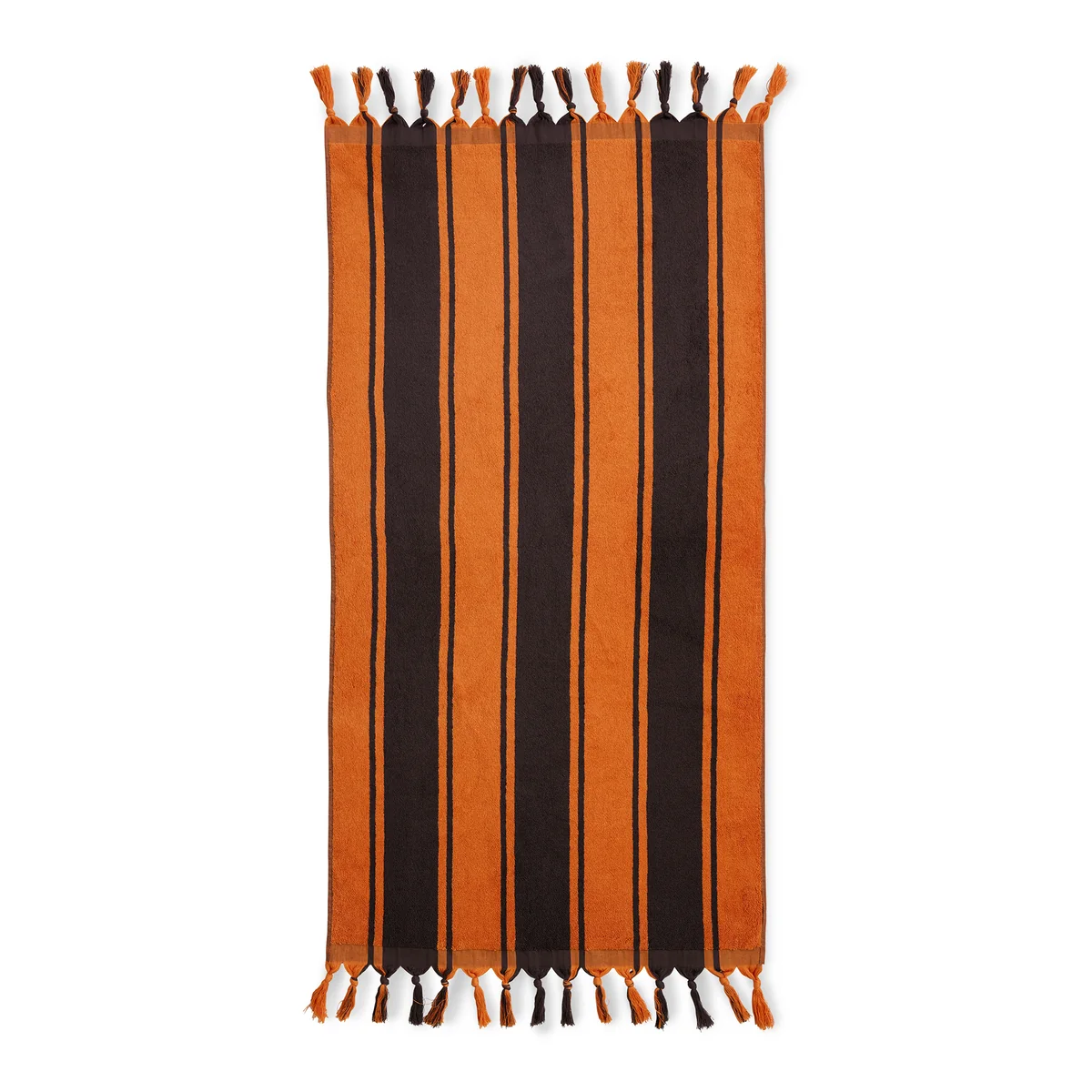 HKliving - 1965 Serviette de bain, 70 x 140 cm, orange / marron