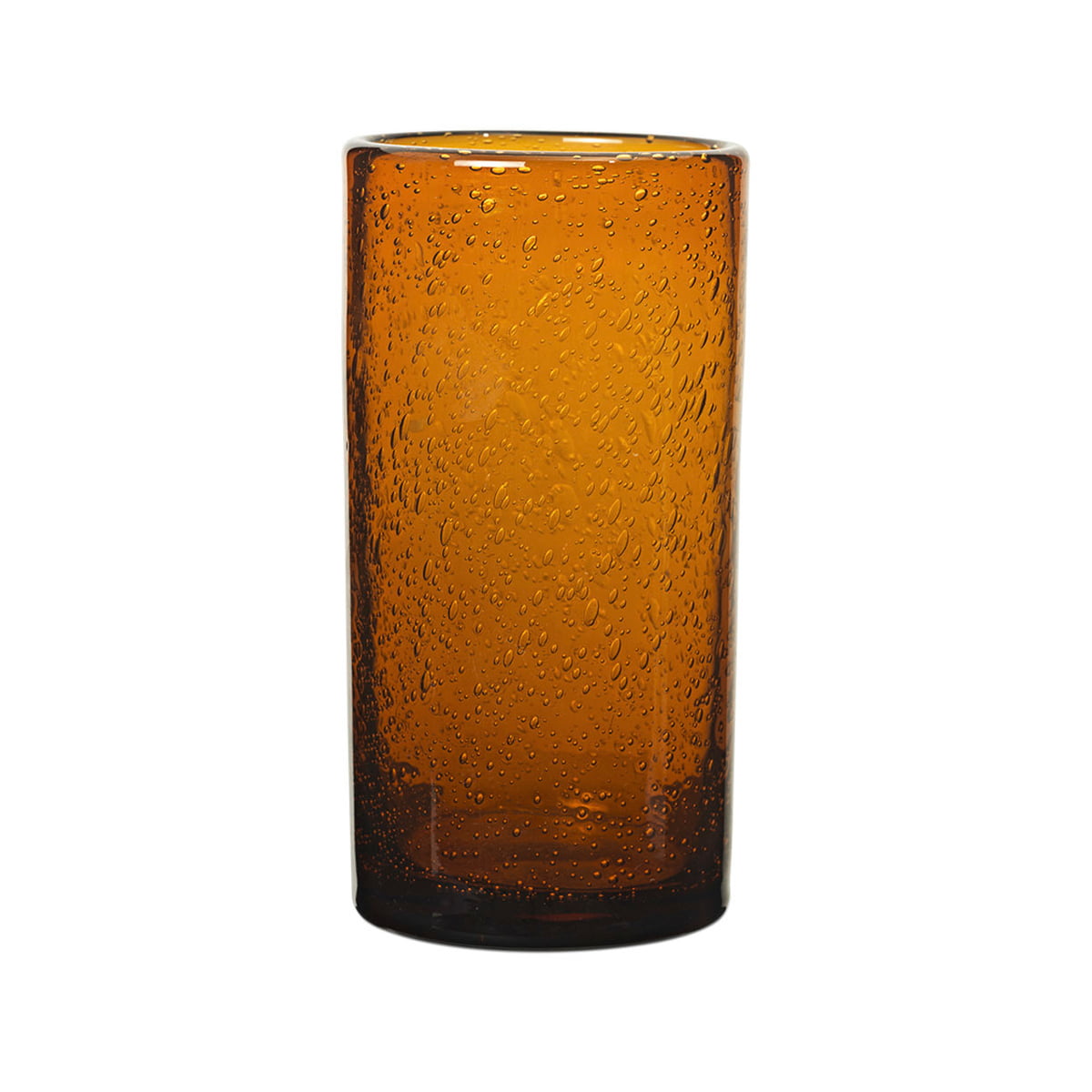 ferm living - oli verre à eau, h 12 cm, recyclé ambre