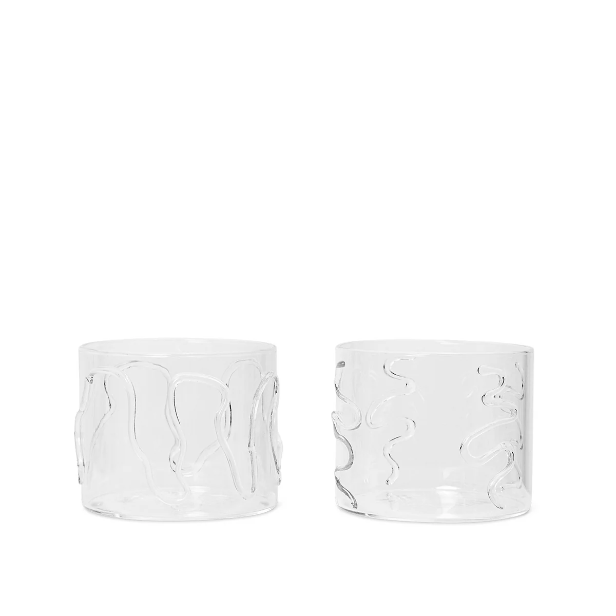 Ferm Living - Doodle Verre à boire 20 cl, transparent (set de 2) Ferm Living - Doodle Verre à boire 20 cl, transparent (set de 2)