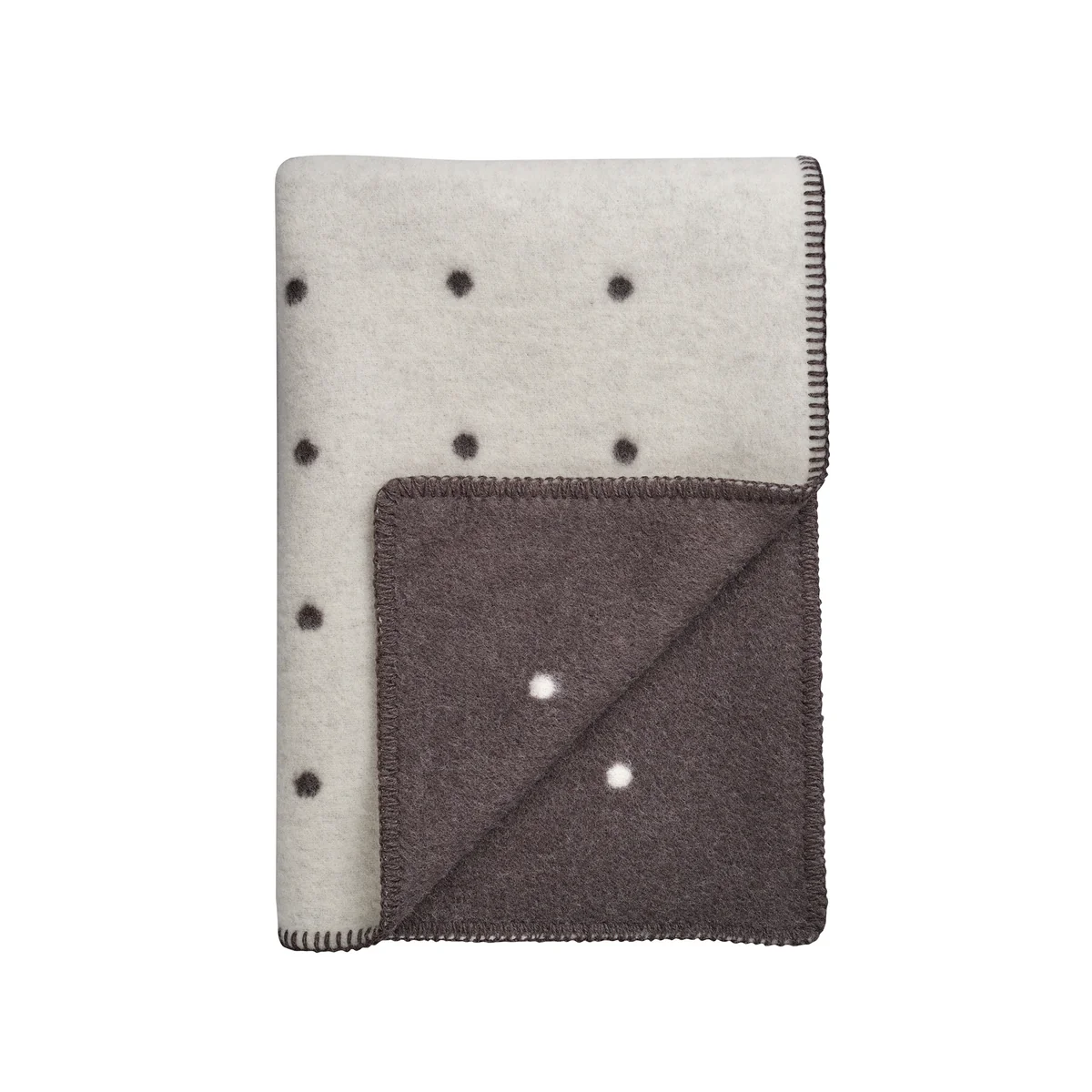 Røros Tweed - Pastille Couverture en laine 200 x 135 cm, black & white