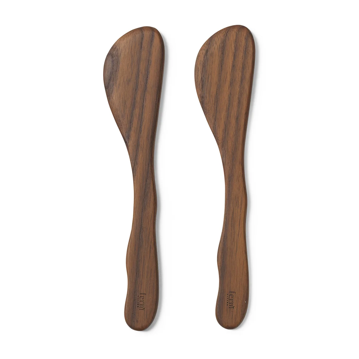 Ferm Living - Cairn Couteau à beurre, brun foncé (set de 2)