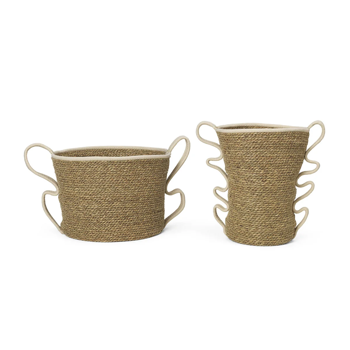 Ferm Living - Verso Corbeille, blanc cassé (set de 2) Ferm Living - Verso Corbeille, blanc cassé (set de 2)