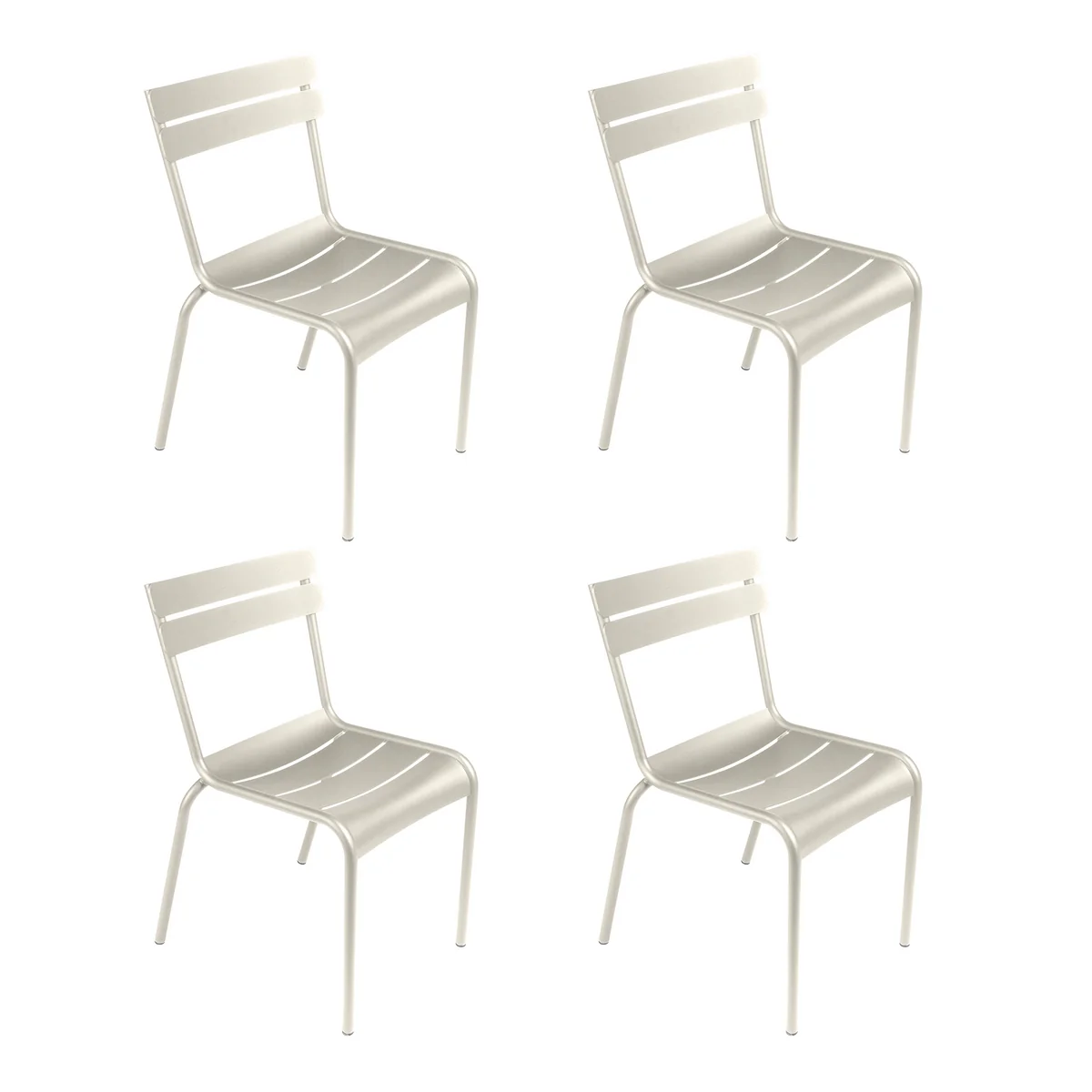 Fermob - Luxembourg Chaise, gris argile (lot de 4) Fermob - Luxembourg Chaise, gris argile (lot de 4)
