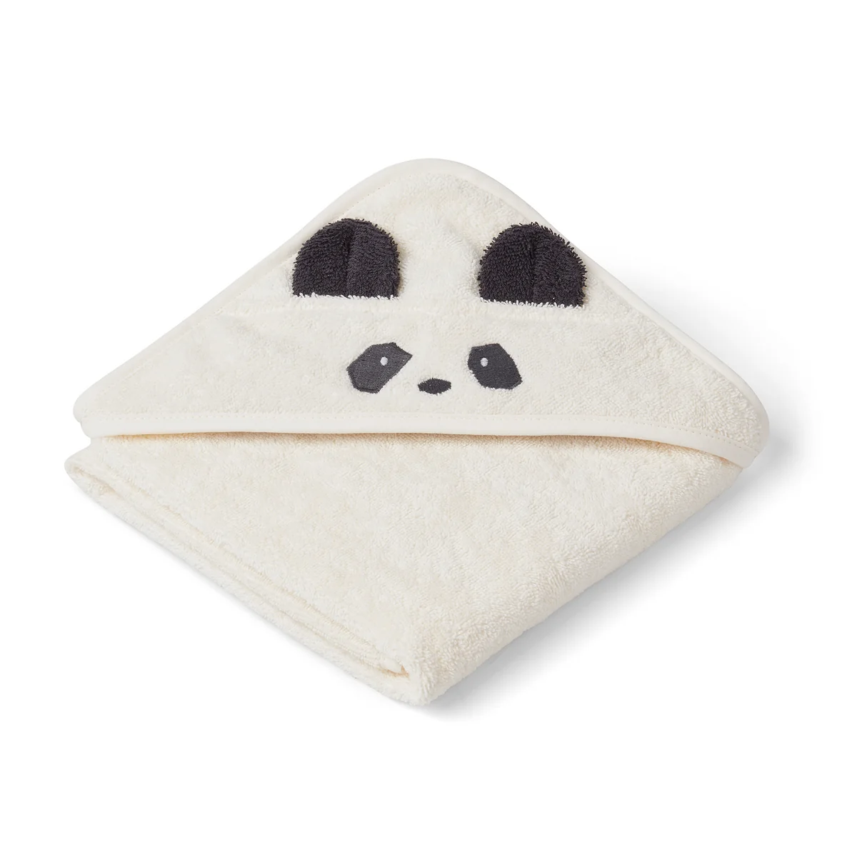 LIEWOOD - Albert Serviette de bain pour bébé avec capuche, Panda, creme de la creme