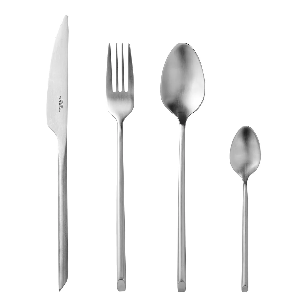 Broste Copenhagen - Sletten Couverts, Full Satin Acier inoxydable (16 pièces) Broste Copenhagen - Sletten Couverts, Full Satin Acier inoxydable (16 pièces)