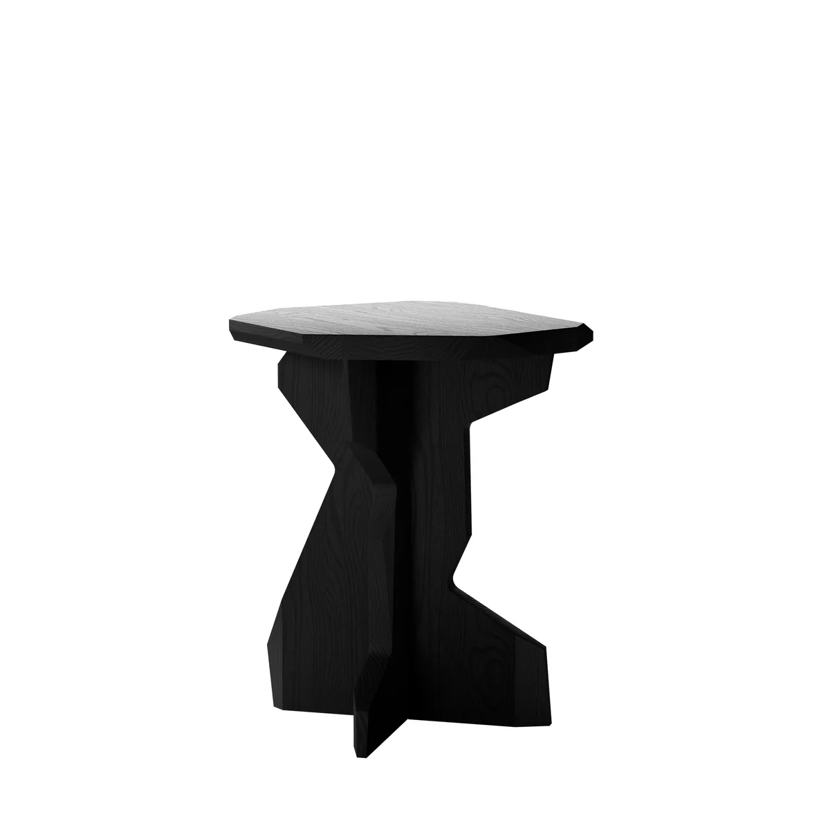 OUT Objekte unserer Tage - Fels Tabouret, frêne massif laqué, noir