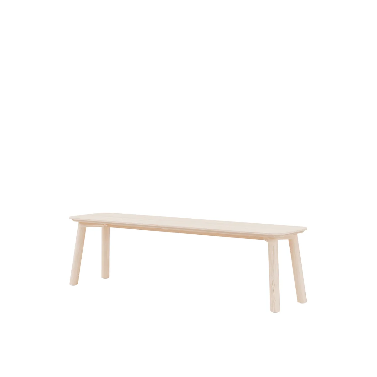 OUT Objekte unserer Tage - Meyer 23 Banc Medium 160 cm, frêne ciré avec pigment blanc