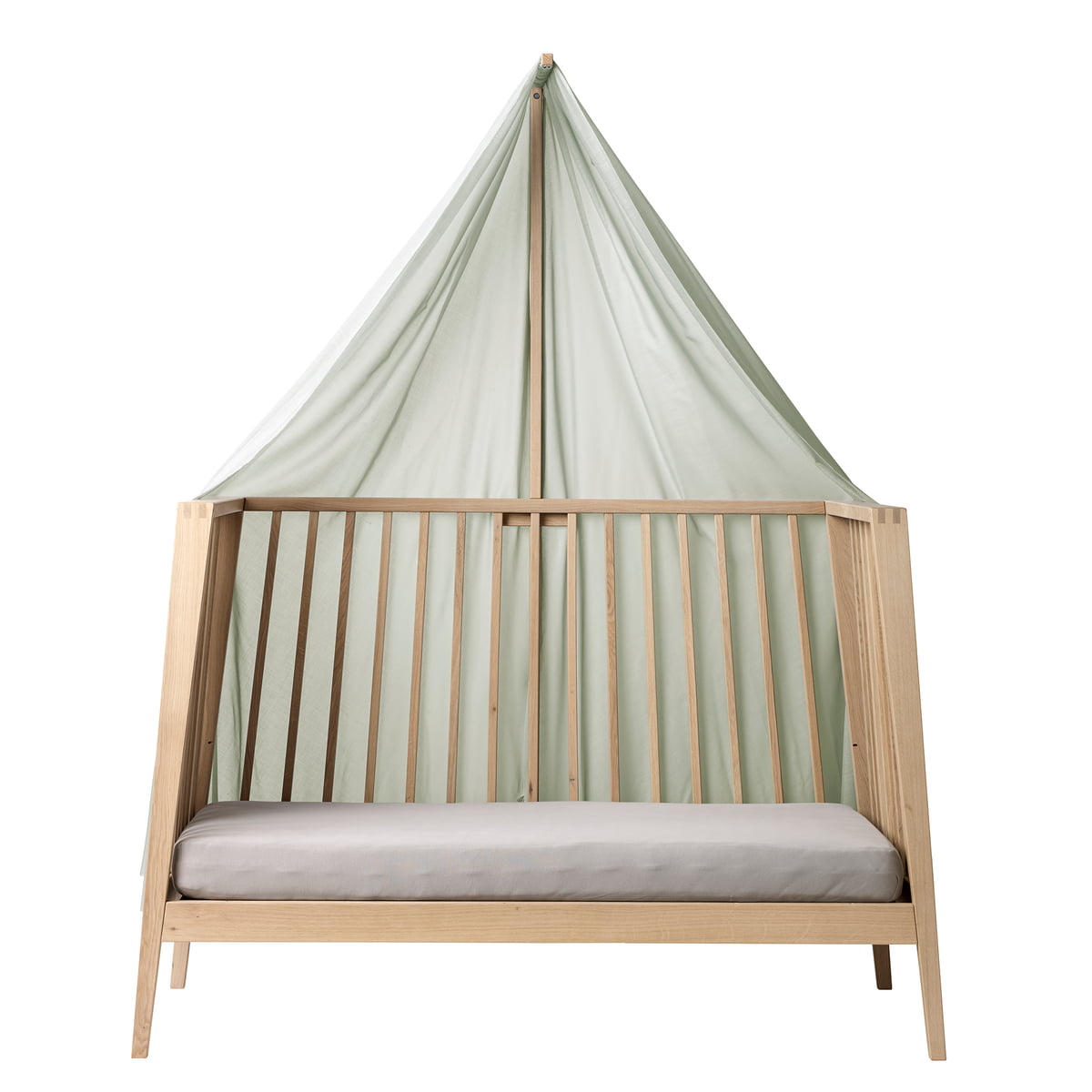 leander - ciel de lit pour linea et luna lit bébé, 170 x 320 cm, sage green