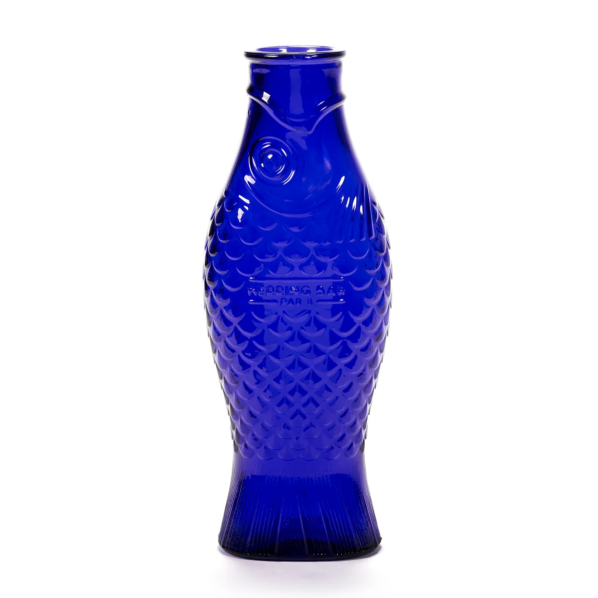 Serax - Fish & Fish Bouteille en verre, 850 ml, bleu cobalt Serax - Fish & Fish Bouteille en verre, 850 ml, bleu cobalt