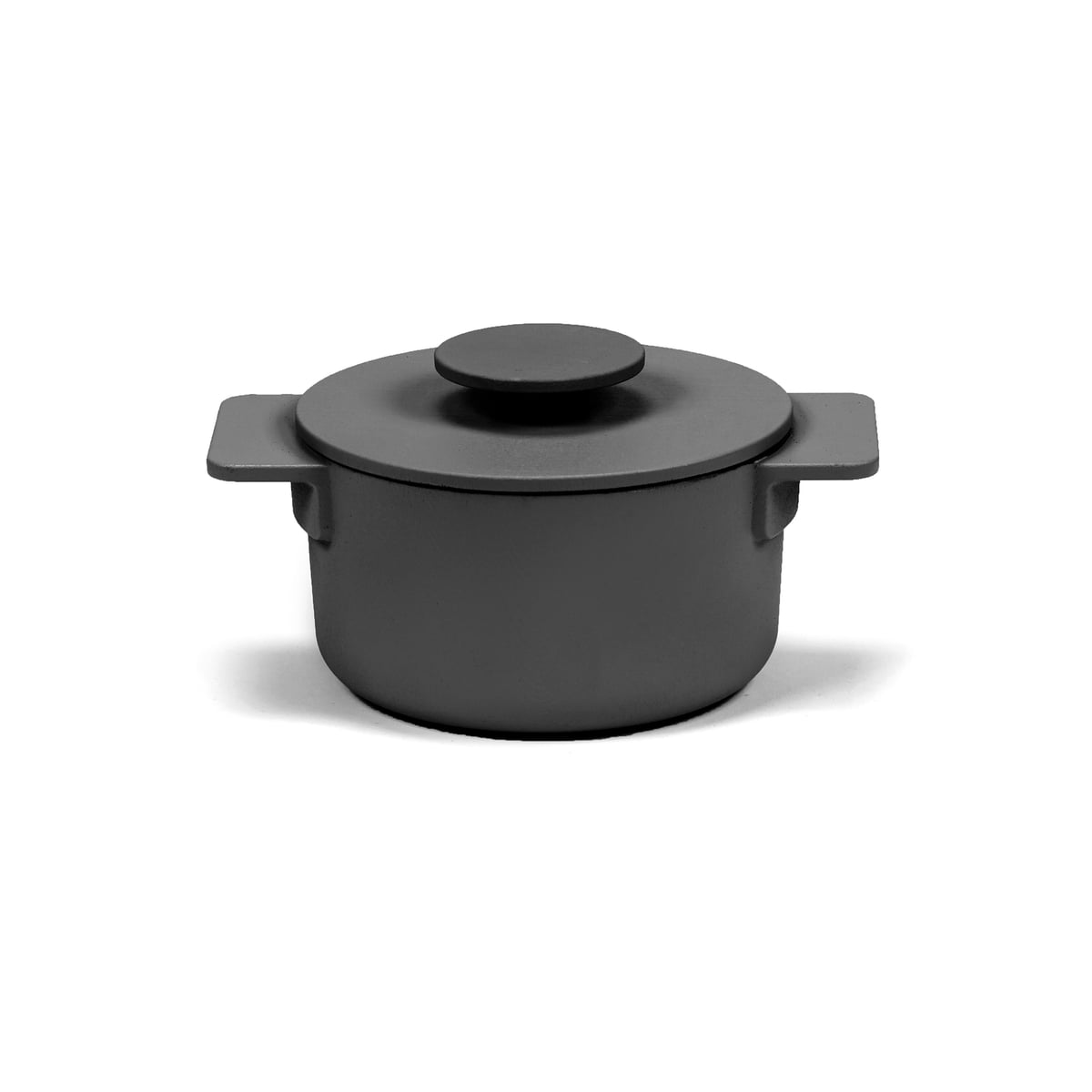 serax - surface marmite en fonte avec couvercle, 1 litre, noir