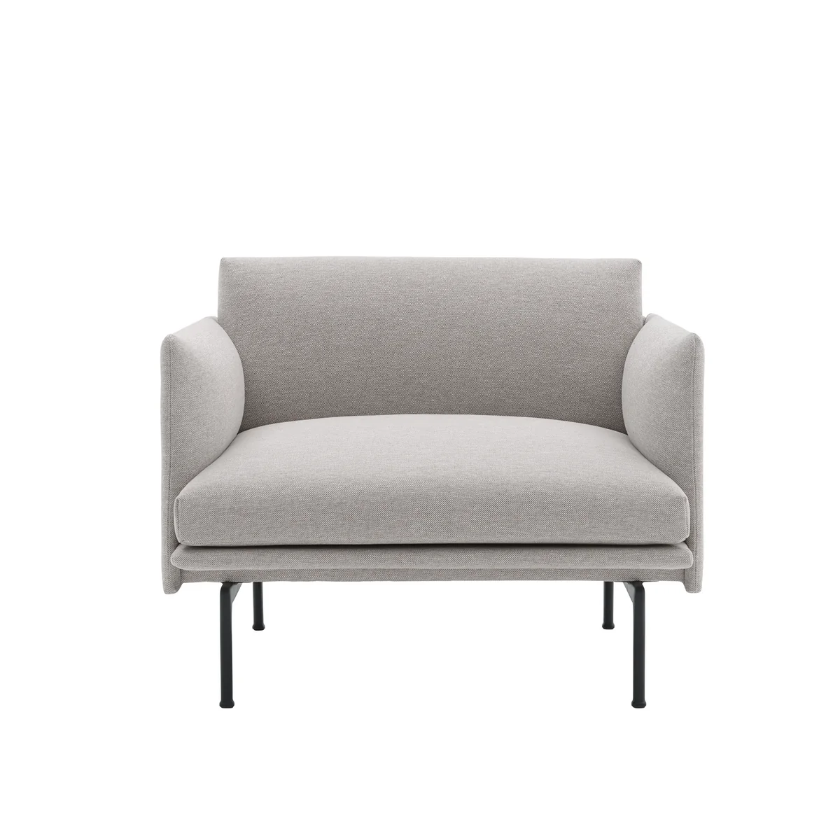 Muuto - Outline Studio Fauteuil, noir / greige (Kvadrat by Sahco Clay 12) Muuto - Outline Studio Fauteuil, noir / greige (Kvadrat by Sahco Clay 12)