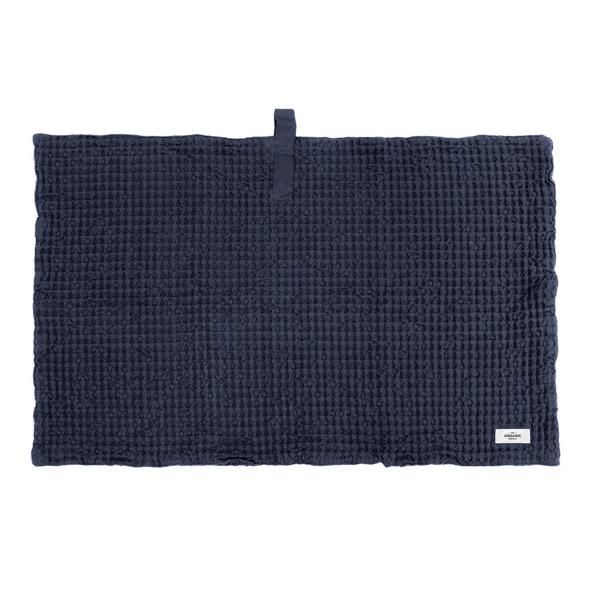 The Organic Company - Big Waffle Tapis de bain, 55 x 80 cm, bleu foncé