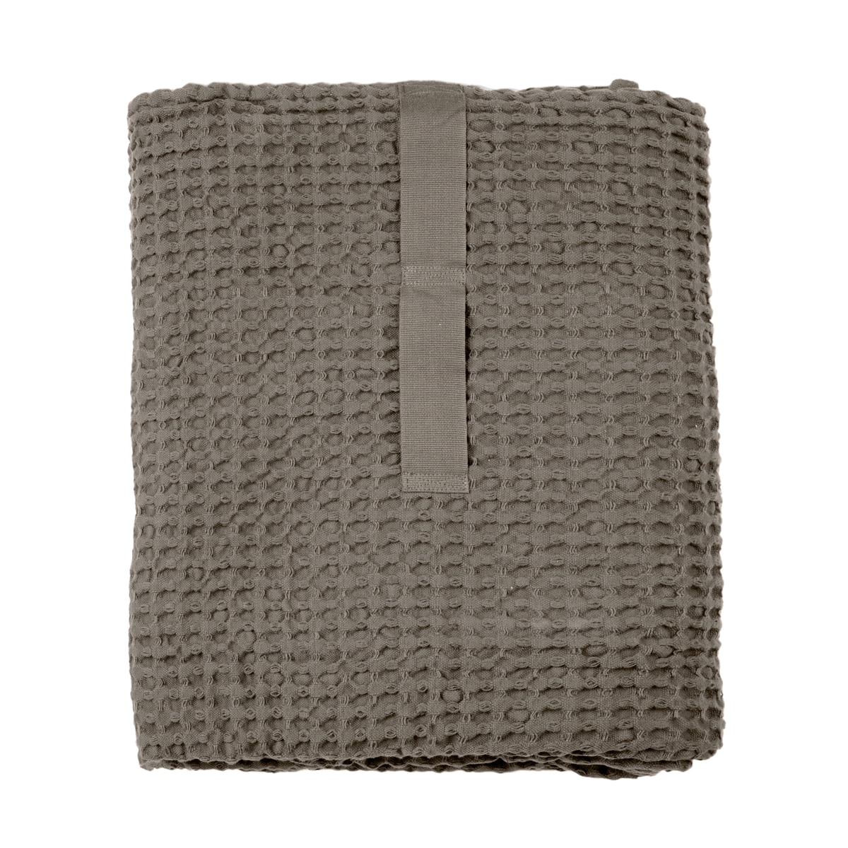 the organic company - big waffle drap de bain & couverture, 100 x 150 cm, clay