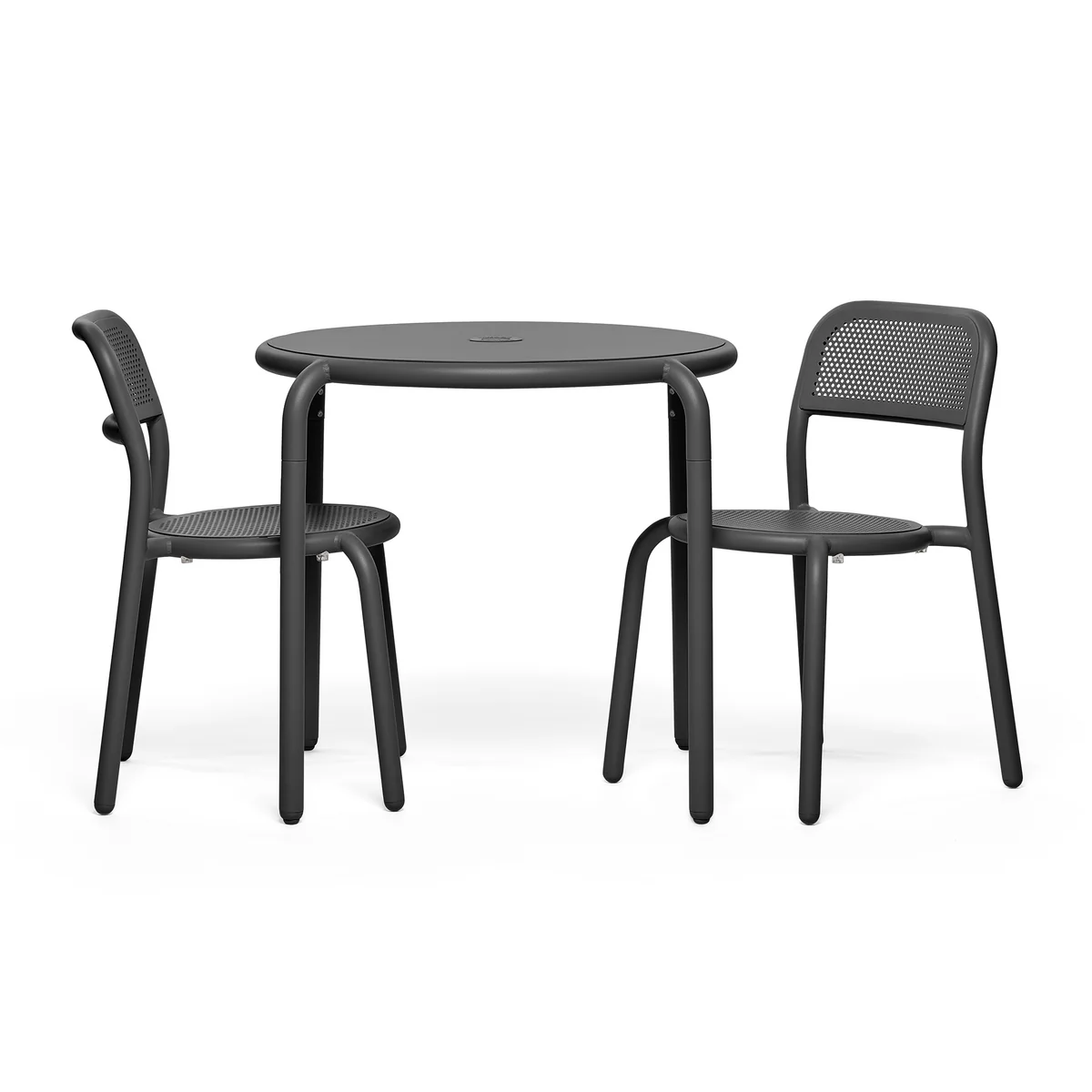 Fatboy - Toní Table + chaise de bistrot, anthracite (set de 3)