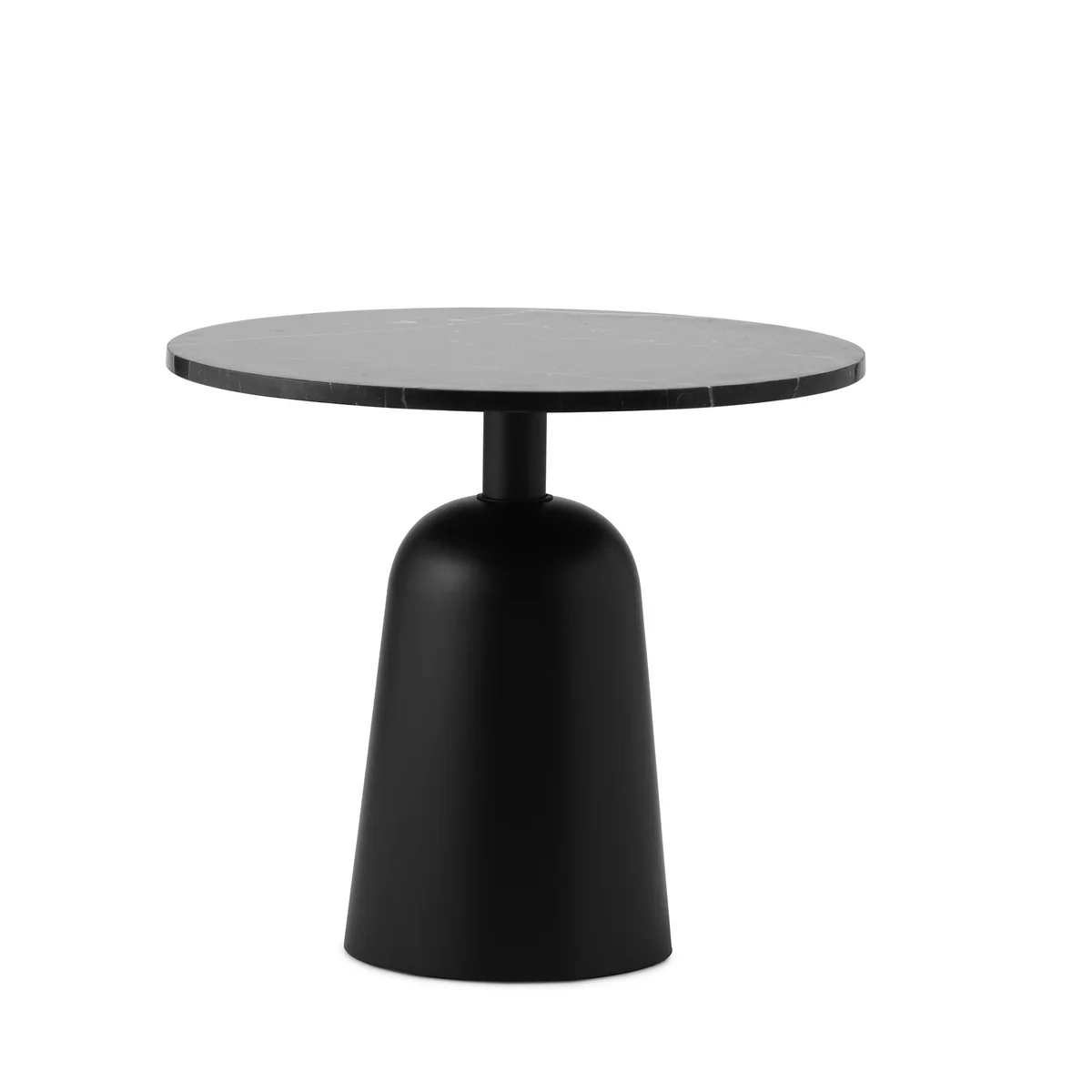 Normann Copenhagen - Turn Table basse Ø 55 cm, marbre / noir Normann Copenhagen - Turn Table basse Ø 55 cm, marbre / noir