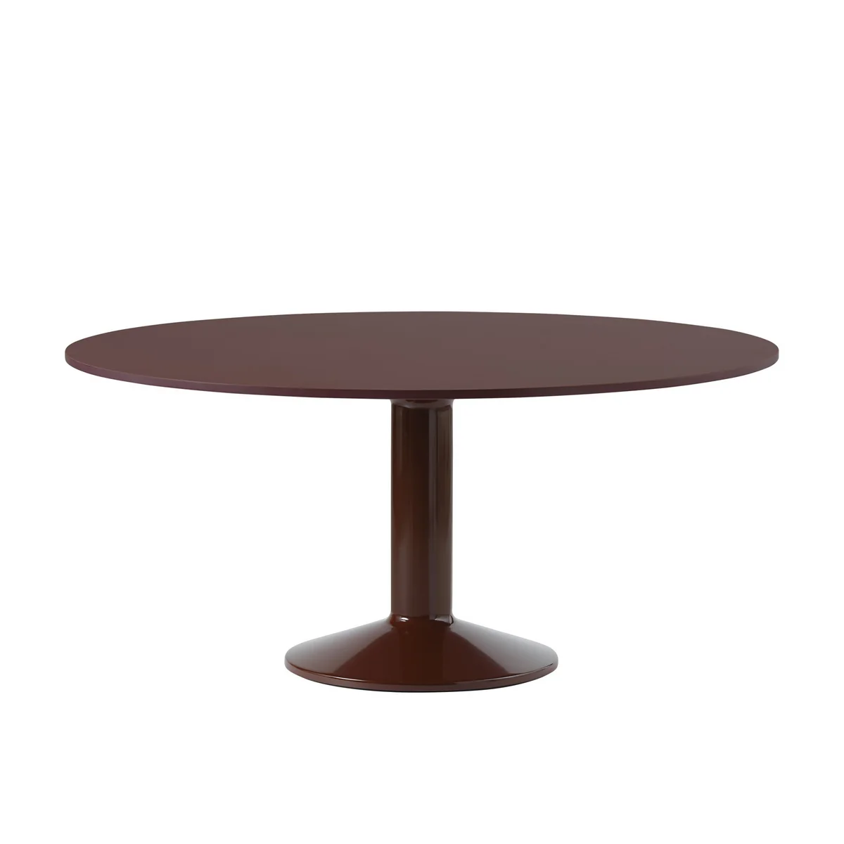 Muuto - Midst Table de salle à manger, Ø 160 cm, linoléum rouge foncé / rouge Muuto - Midst Table de salle à manger, Ø 160 cm, linoléum rouge foncé / rouge