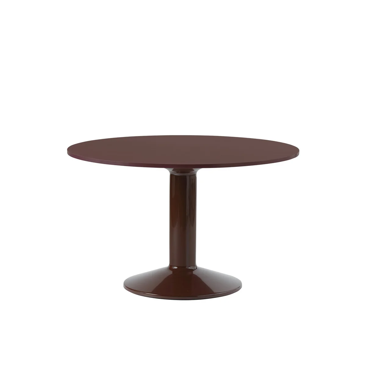 Muuto - Midst Table de salle à manger, Ø 120 cm, linoléum rouge foncé / rouge Muuto - Midst Table de salle à manger, Ø 120 cm, linoléum rouge foncé / rouge