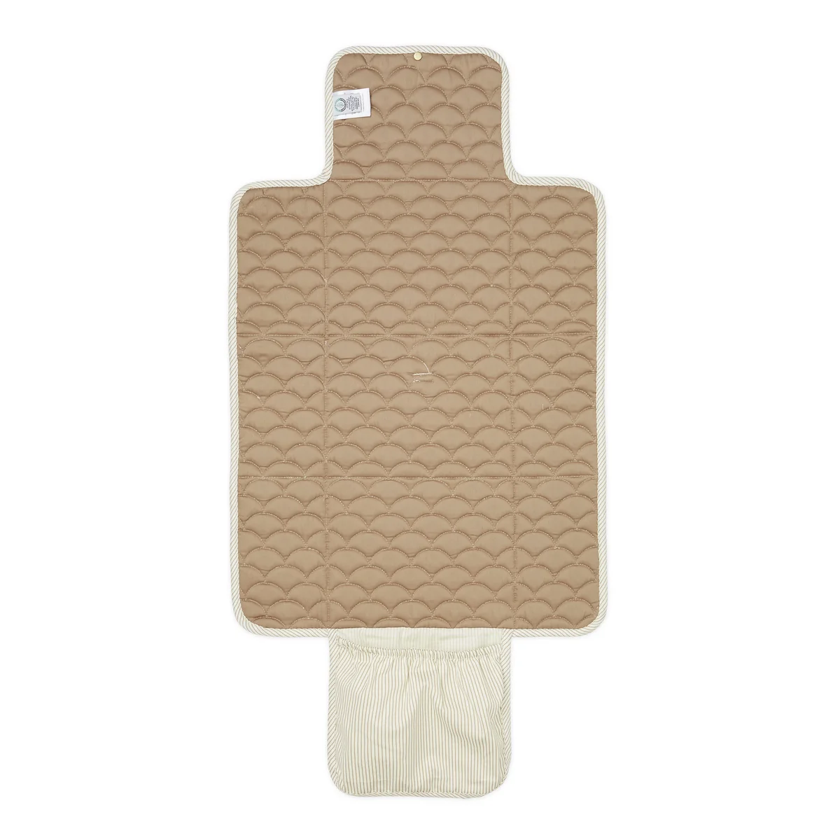 Cam Cam Copenhagen - Matelas à langer matelassé, classic stripes camel Cam Cam Copenhagen - Matelas à langer matelassé, classic stripes camel