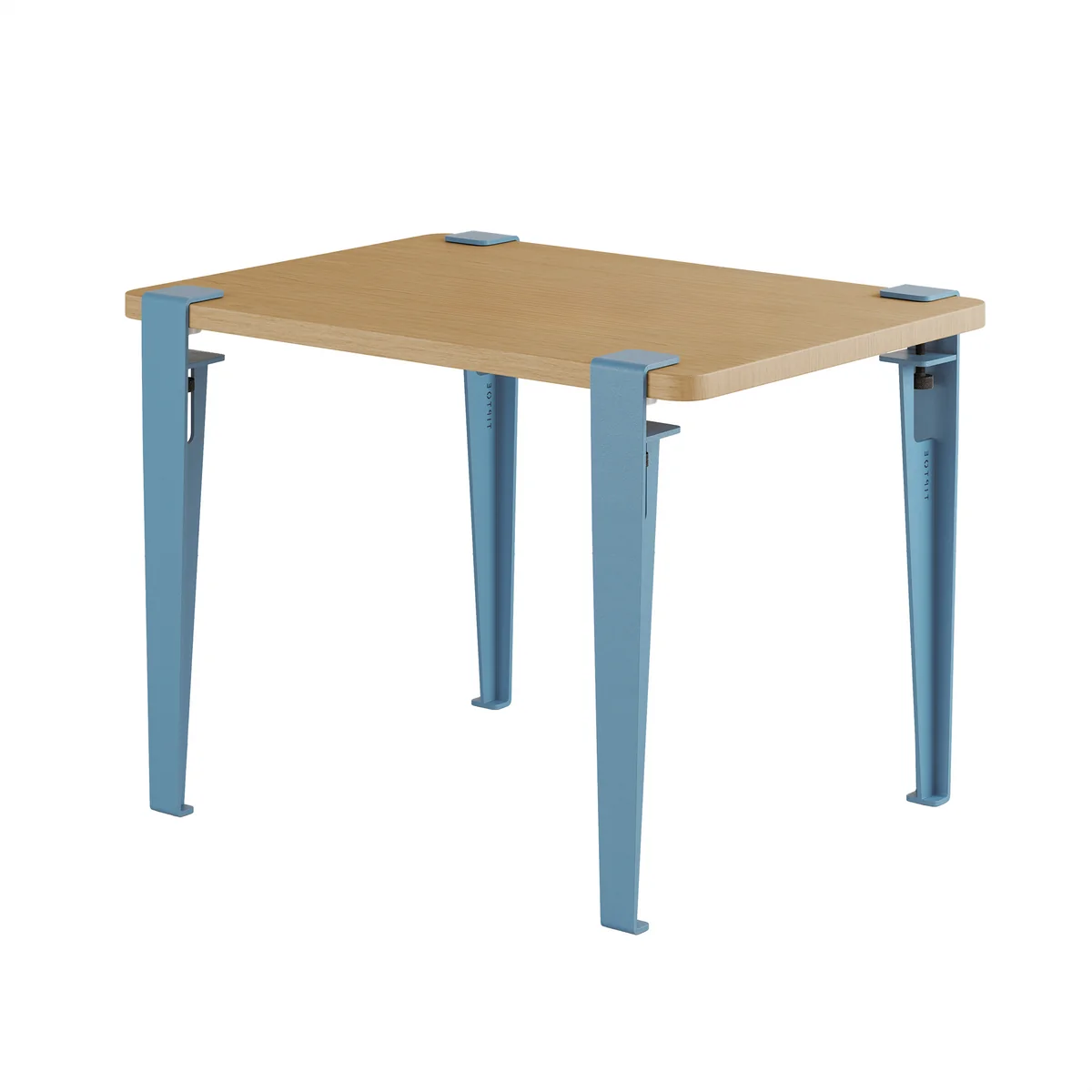TipToe - Bureau enfant, chêne massif, bleu ciel