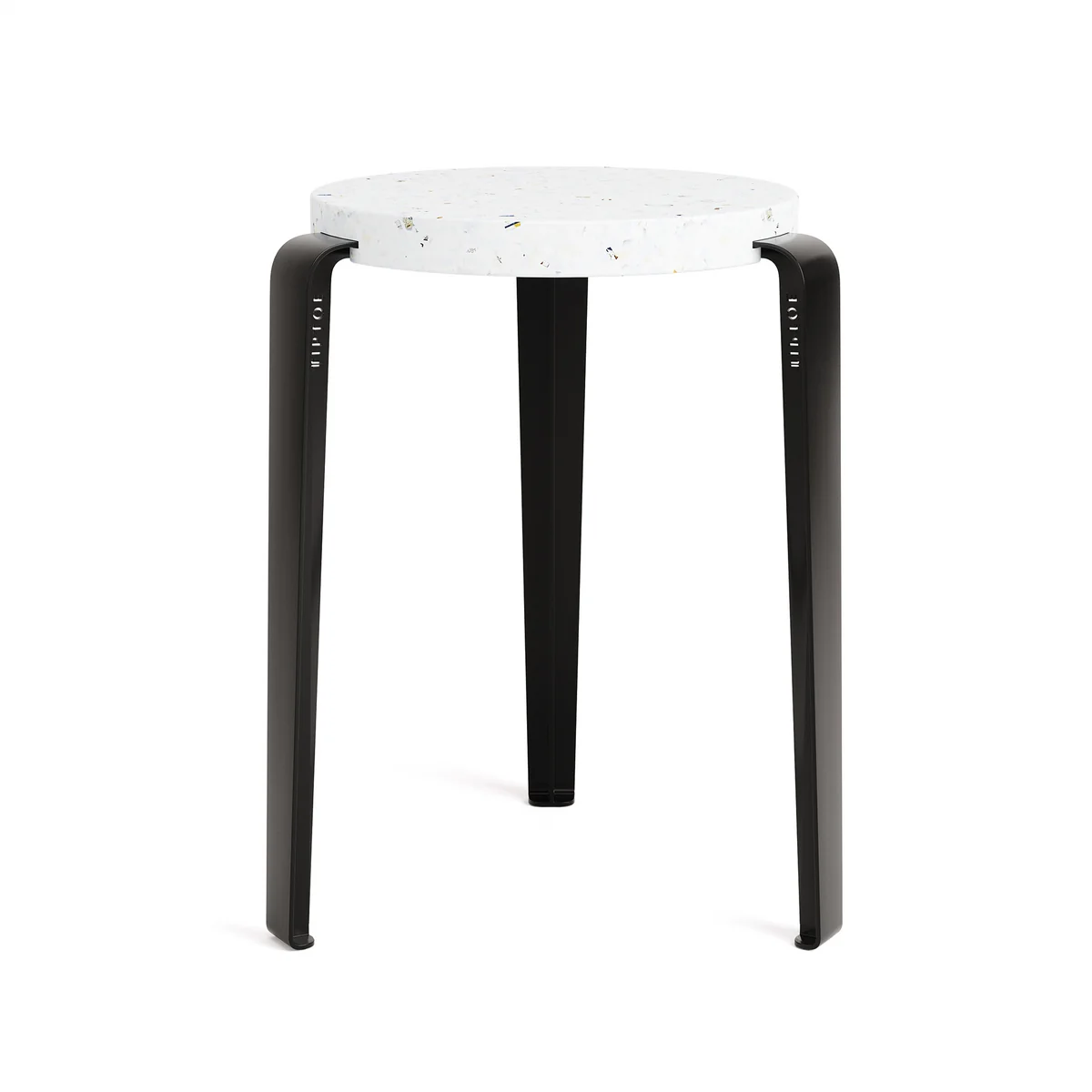 TipToe - LOU Tabouret Venezia, plastique recyclé / noir graphite TipToe - LOU Tabouret Venezia, plastique recyclé / noir graphite