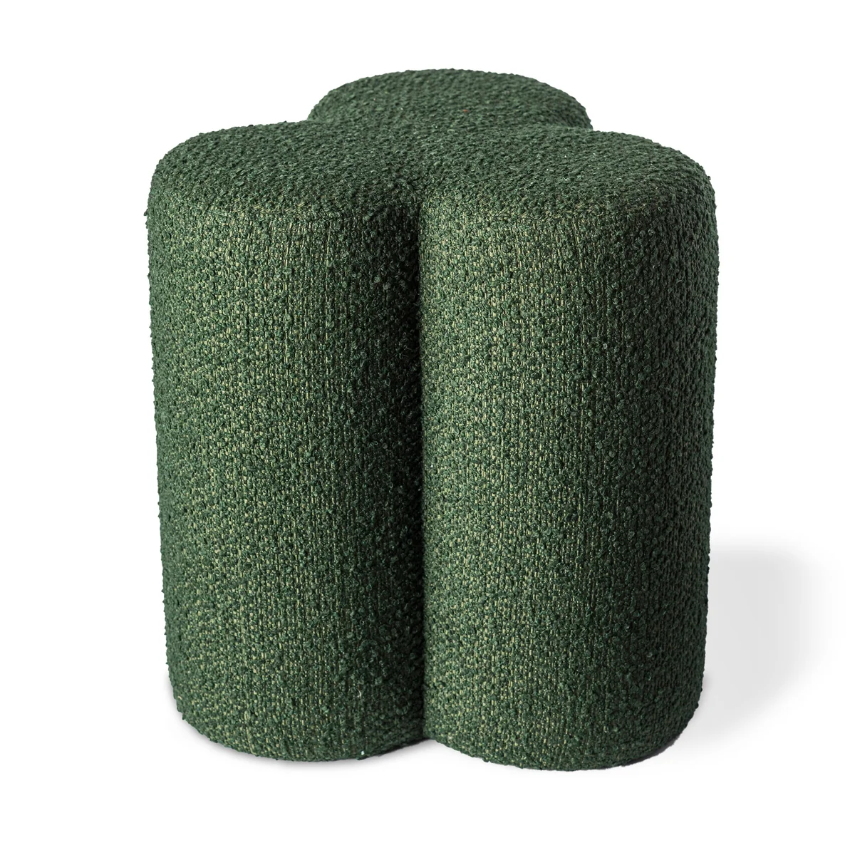 POLSPOTTEN - Clover Tabouret, Ø 45 x H 37 cm, Boucle / vert