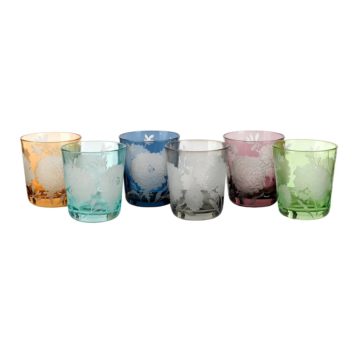 POLSPOTTEN - Peony Verre, multicolore (set de 6) POLSPOTTEN - Peony Verre, multicolore (set de 6)