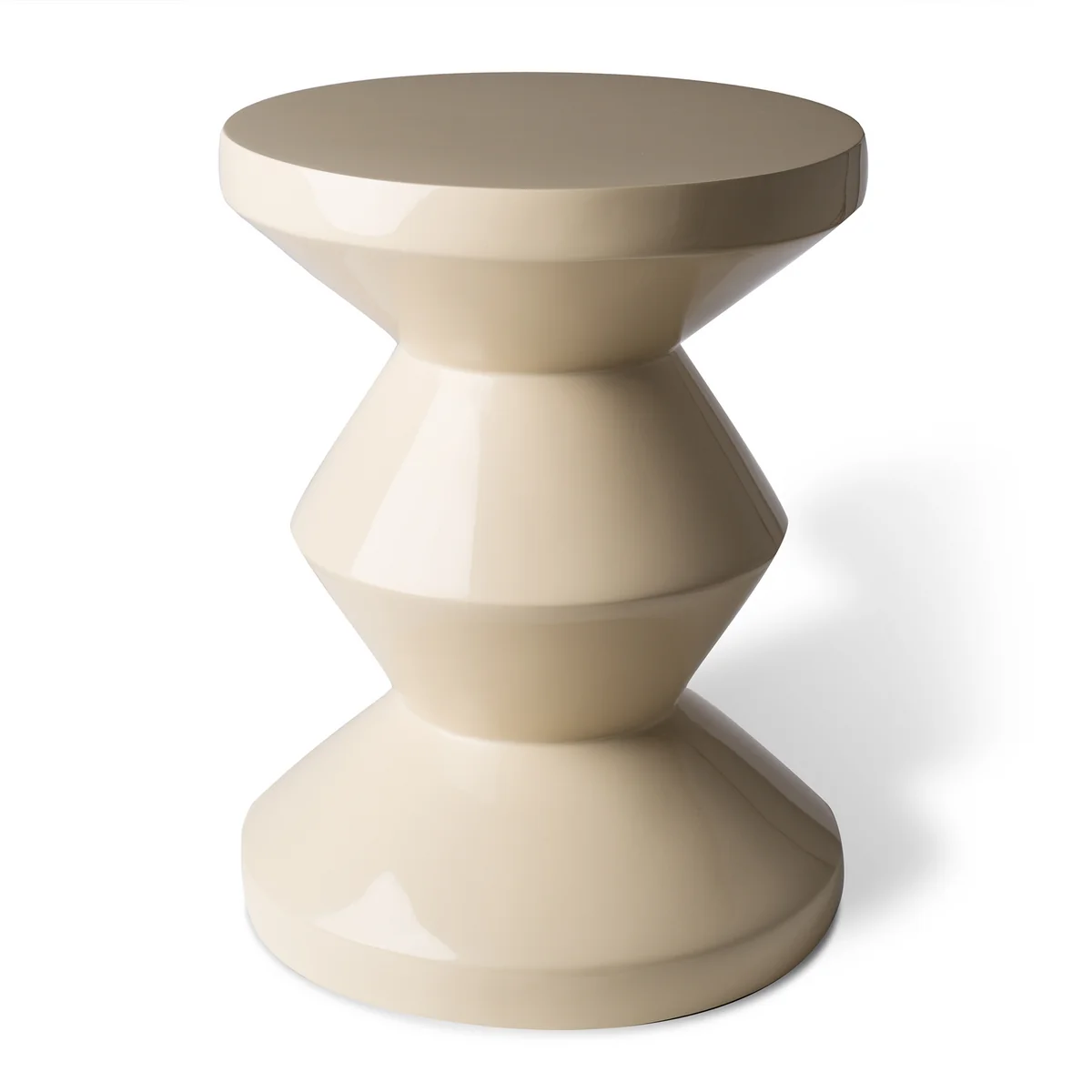 POLSPOTTEN - Zig Zag Tabouret, beige POLSPOTTEN - Zig Zag Tabouret, beige