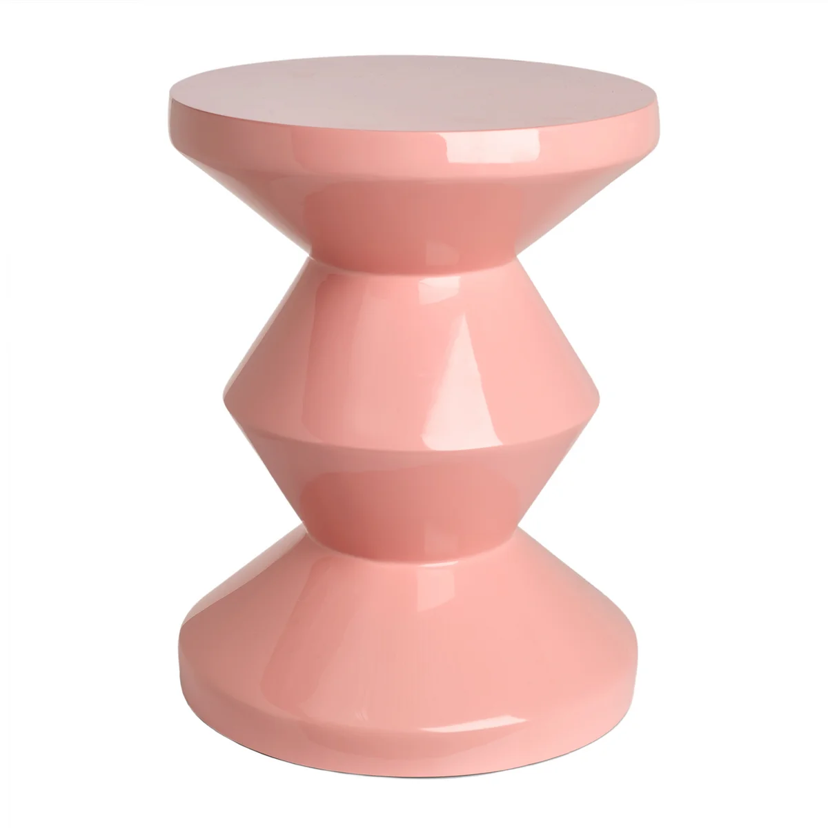 POLSPOTTEN - Zig Zag Tabouret, rose clair POLSPOTTEN - Zig Zag Tabouret, rose clair