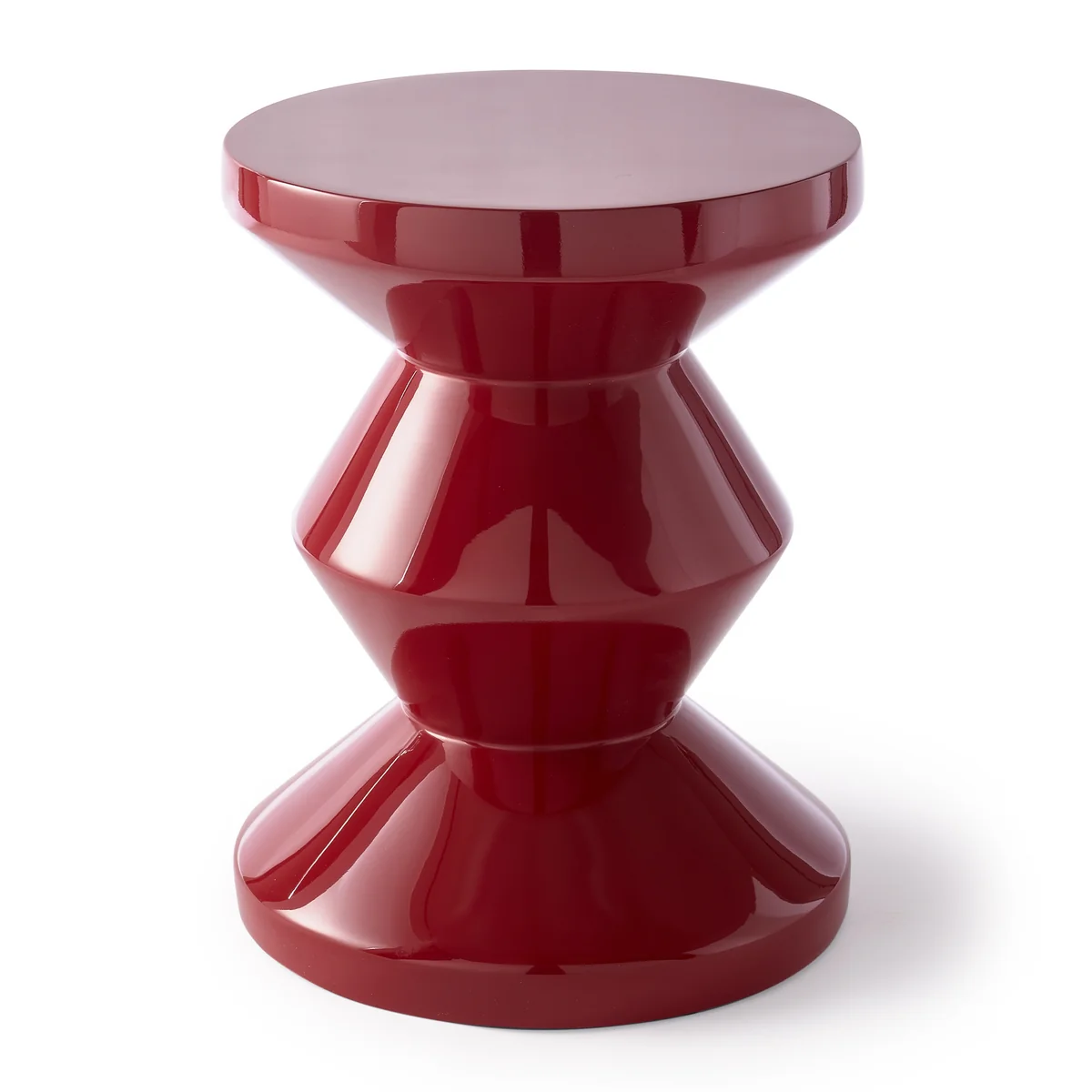 POLSPOTTEN - Zig Zag Tabouret, rouge rubis POLSPOTTEN - Zig Zag Tabouret, rouge rubis