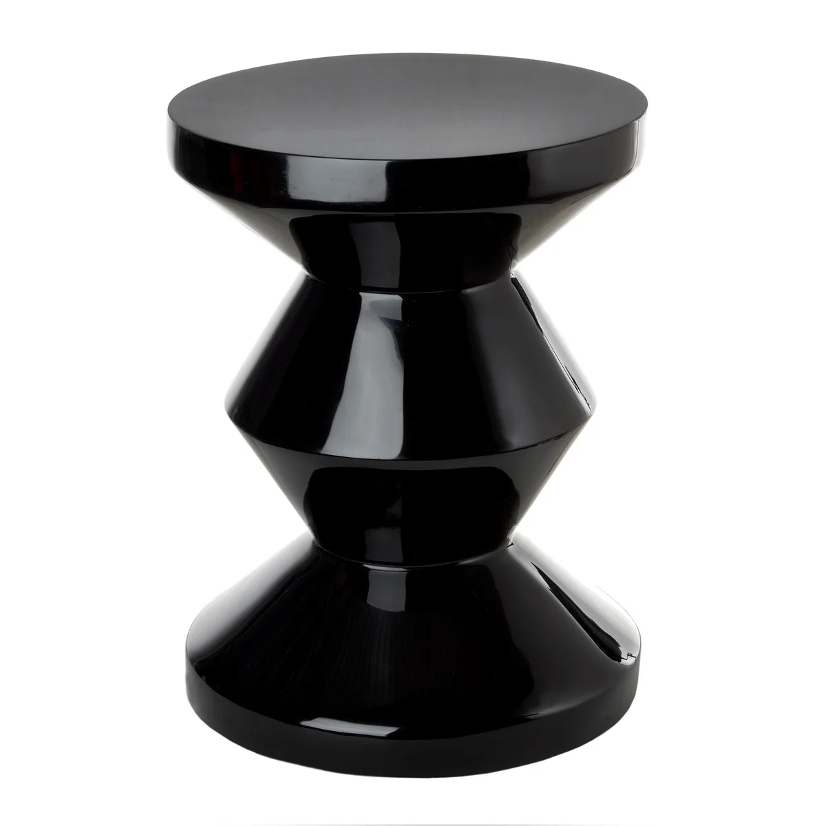 POLSPOTTEN - Zig Zag Tabouret, noir POLSPOTTEN - Zig Zag Tabouret, noir