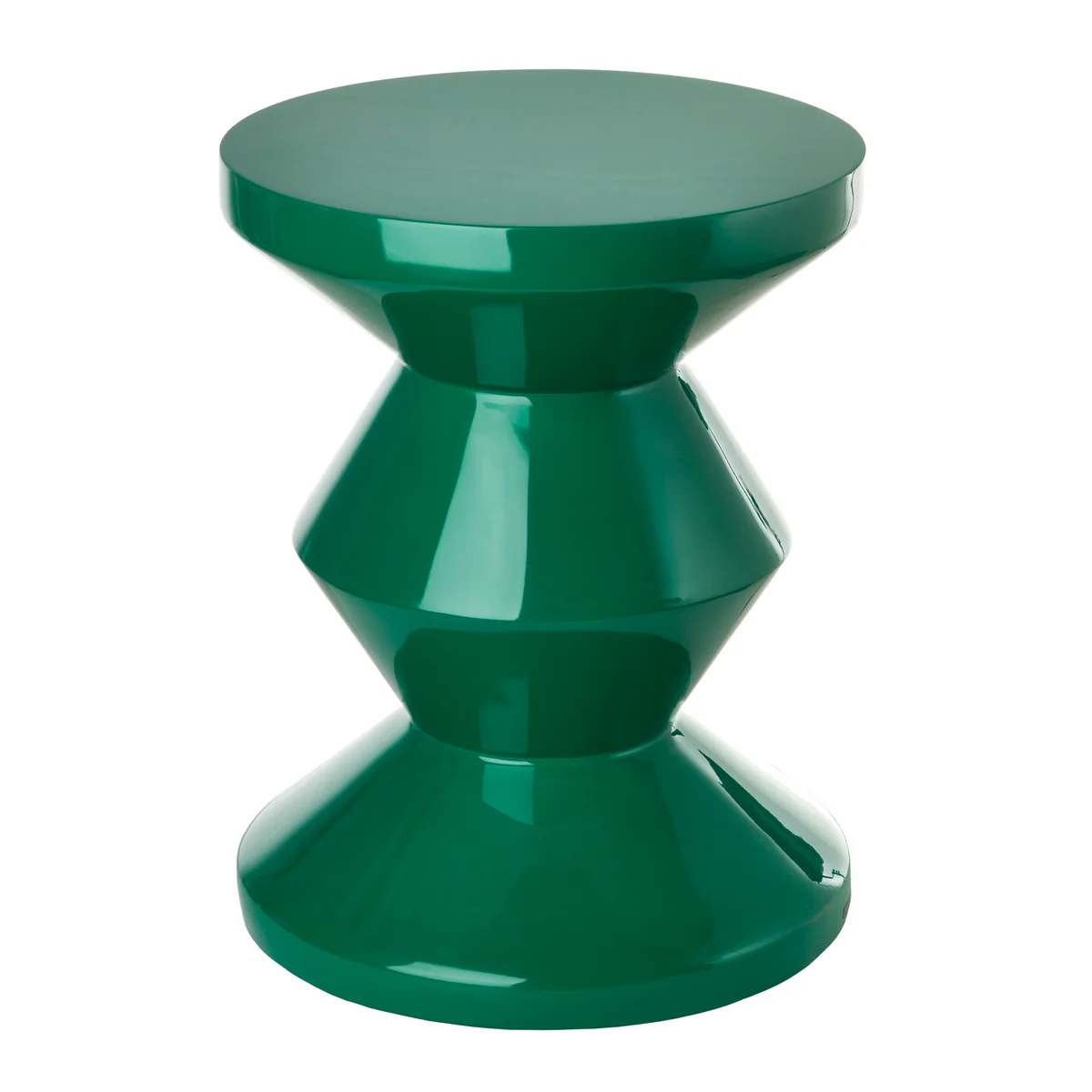POLSPOTTEN - Zig Zag Tabouret, vert émeraude POLSPOTTEN - Zig Zag Tabouret, vert émeraude