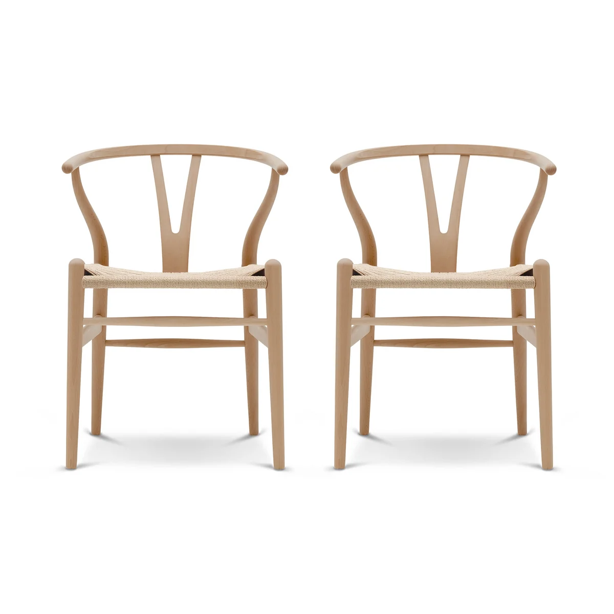 Carl Hansen - CH24 Wishbone Chair , hêtre huilé / tressage naturel (lot de 2) Carl Hansen - CH24 Wishbone Chair , hêtre huilé / tressage naturel (lot de 2)