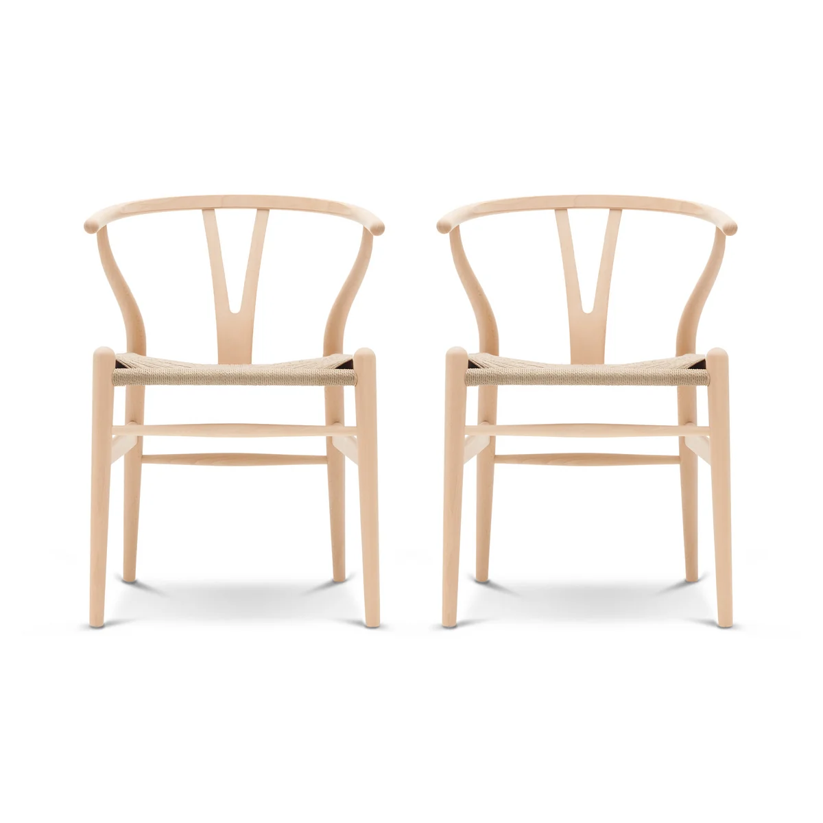 Carl Hansen - CH24 Wishbone Chair , hêtre savonné / tressage naturel (lot de 2) Carl Hansen - CH24 Wishbone Chair , hêtre savonné / tressage naturel (lot de 2)