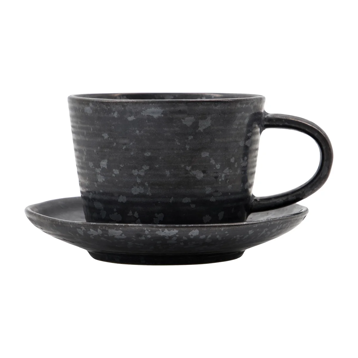 House Doctor - Pion Tasse avec soucoupe, noir / marron House Doctor - Pion Tasse avec soucoupe, noir / marron