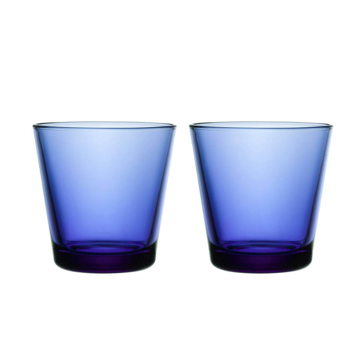 iittala - verre à pied kartio verre à boire 21 cl, bleu outremer (set de 2)