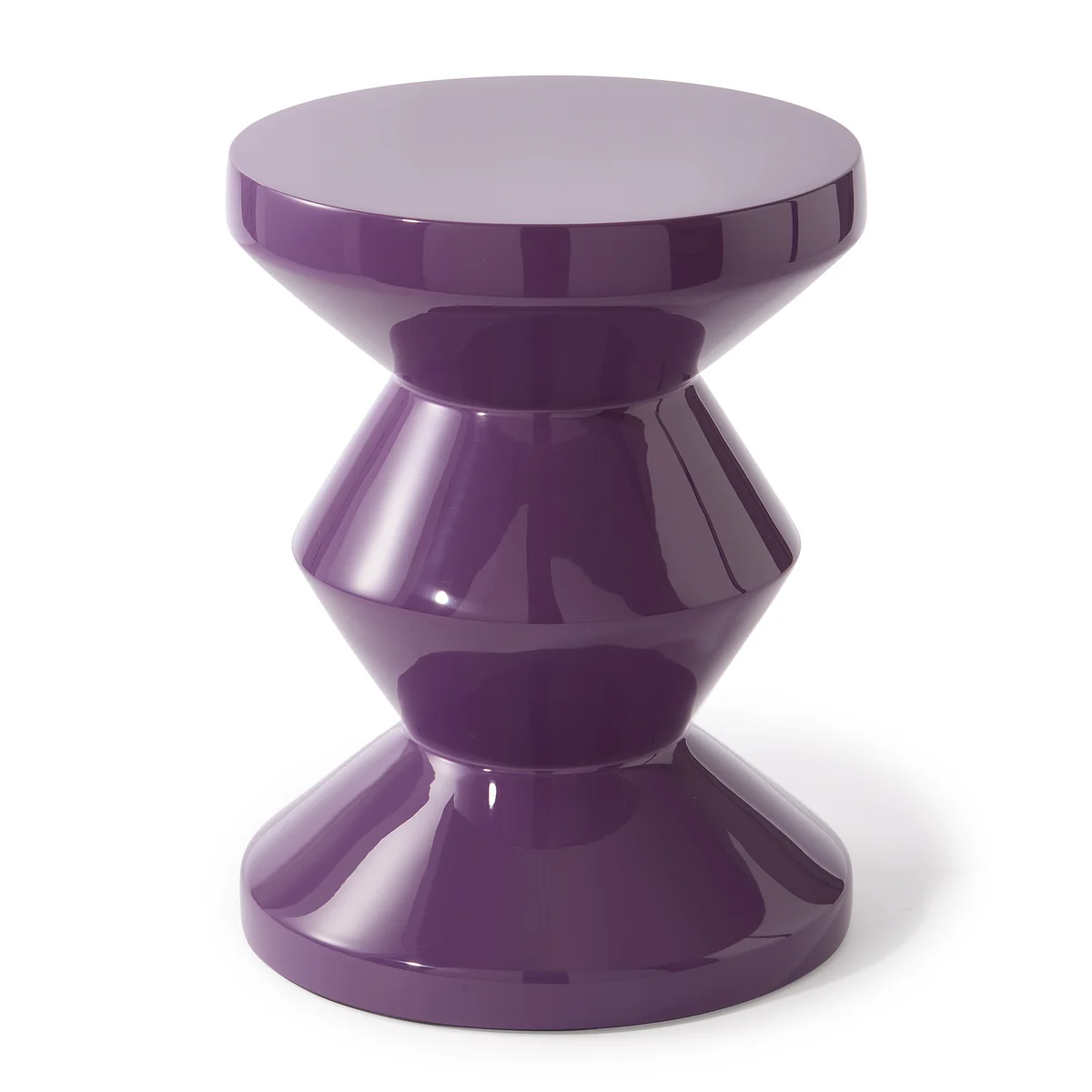 POLSPOTTEN - Zig Zag Tabouret, violet foncé POLSPOTTEN - Zig Zag Tabouret, violet foncé