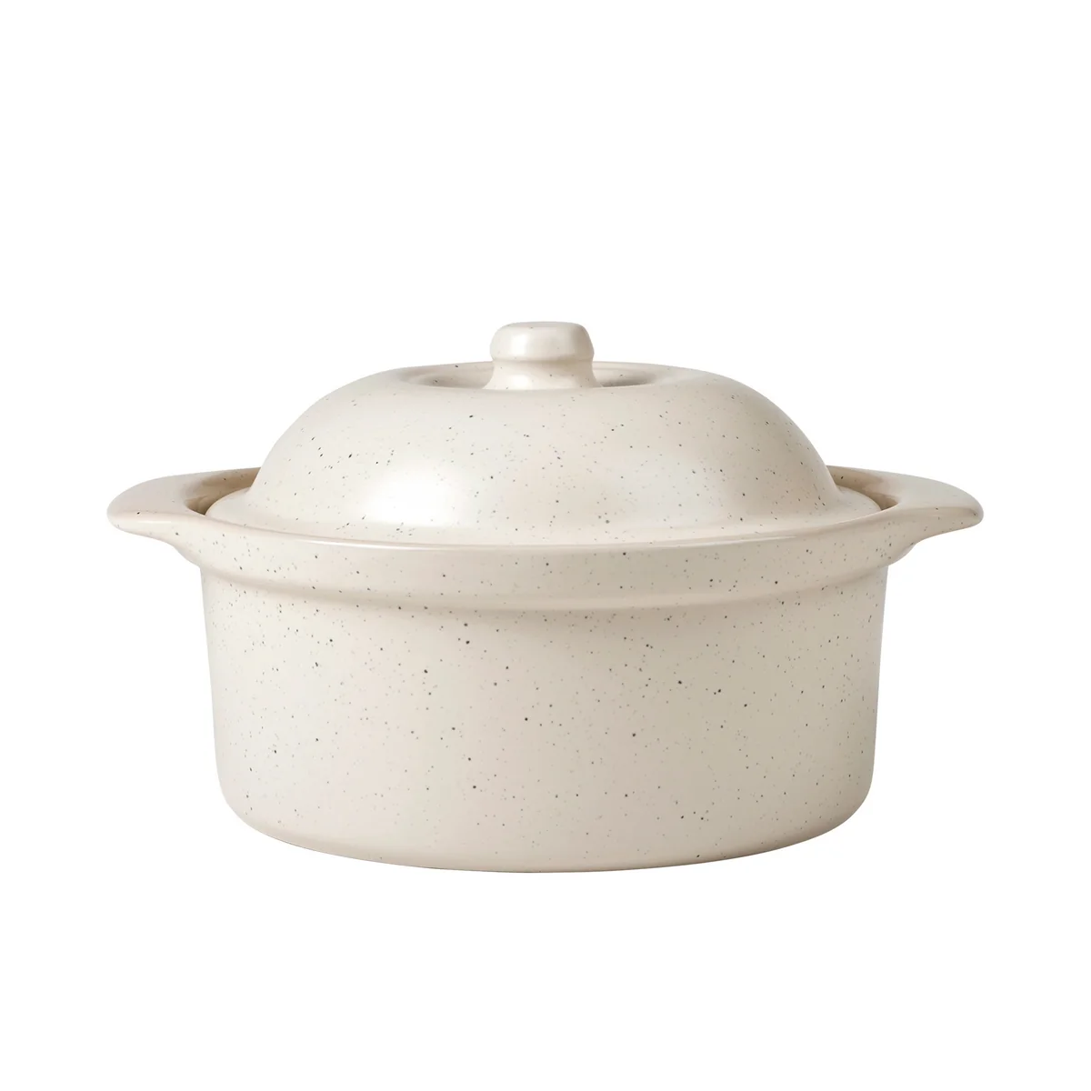 Broste Copenhagen - Vig Casserole avec couvercle, 24 x 20,5 x 8,5 cm, beige
