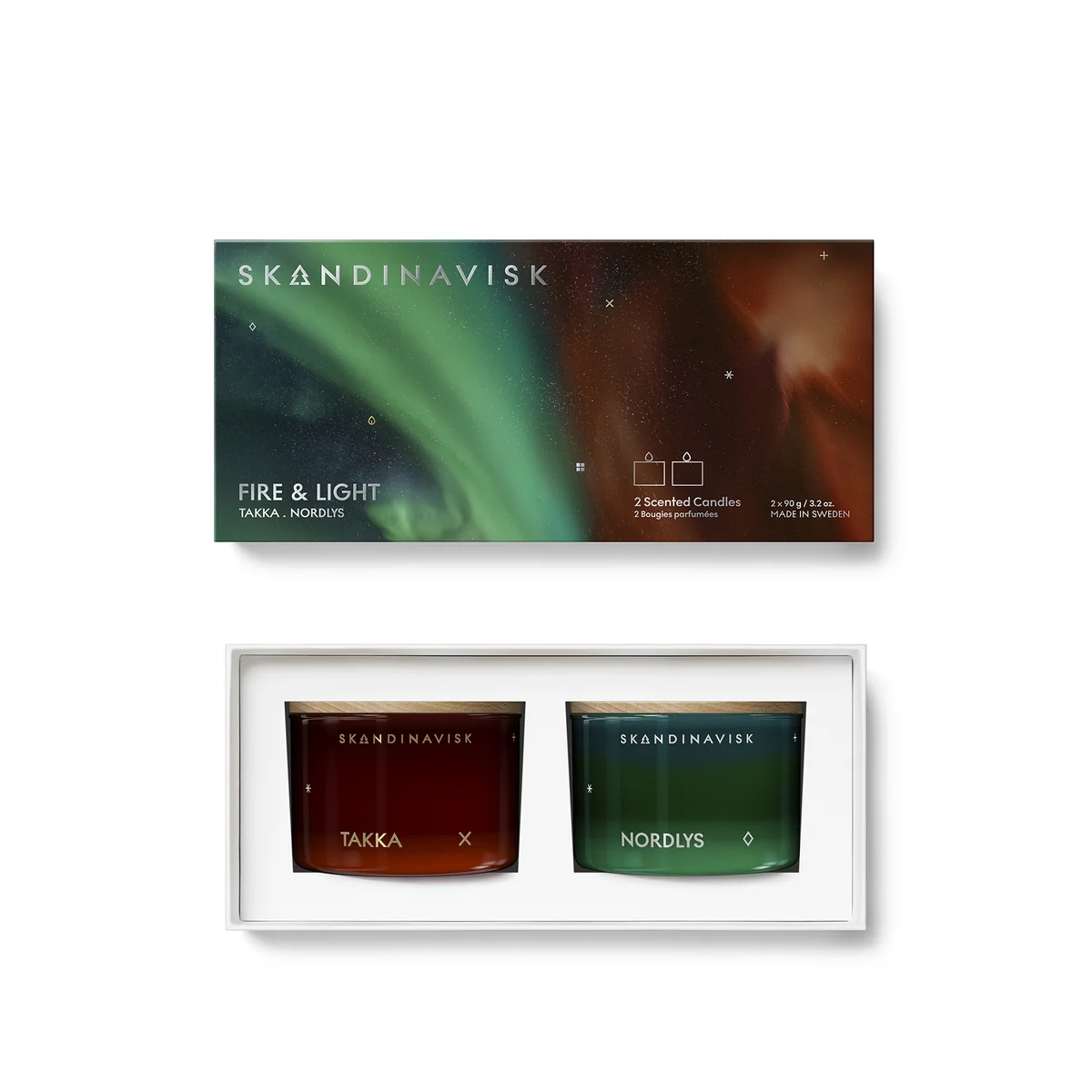 Set de bougies Mini Fire & Light 2er-Set de Skandinavisk