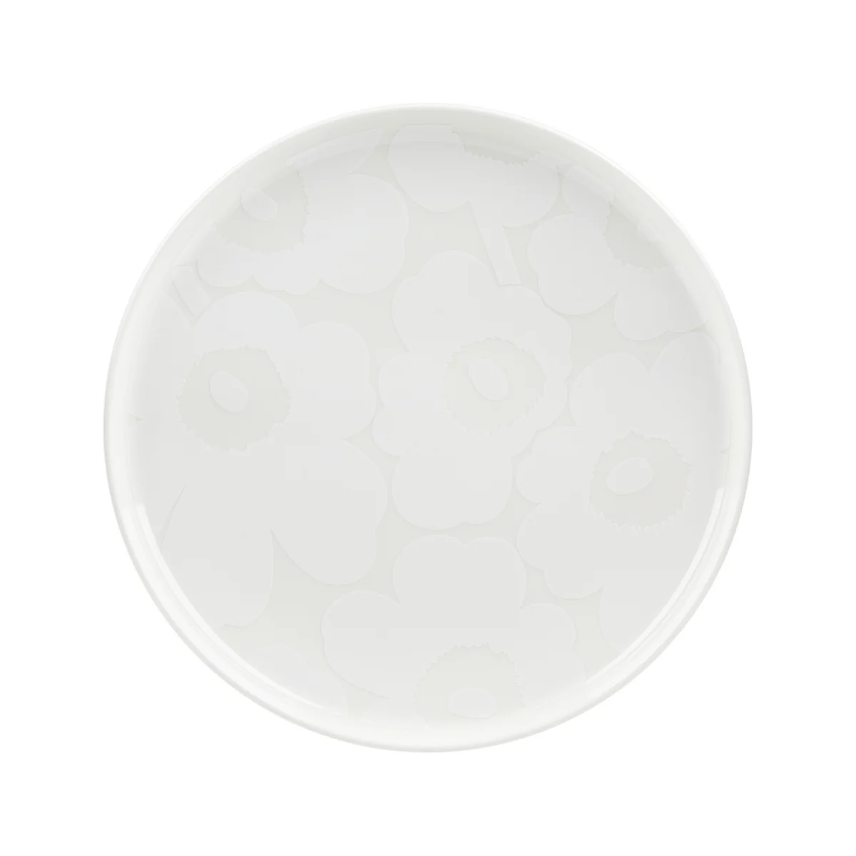 Marimekko - Oiva Unikko Assiette, Ø 25 cm, blanche Marimekko - Oiva Unikko Assiette, Ø 25 cm, blanche