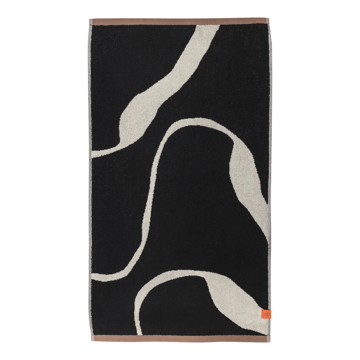 Mette Ditmer - Nova Arte Serviette de bain, 70 x 133 cm, noir / blanc cassé Mette Ditmer - Nova Arte Serviette de bain, 70 x 133 cm, noir / blanc cassé
